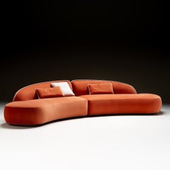 Erasmo Orange Sofa