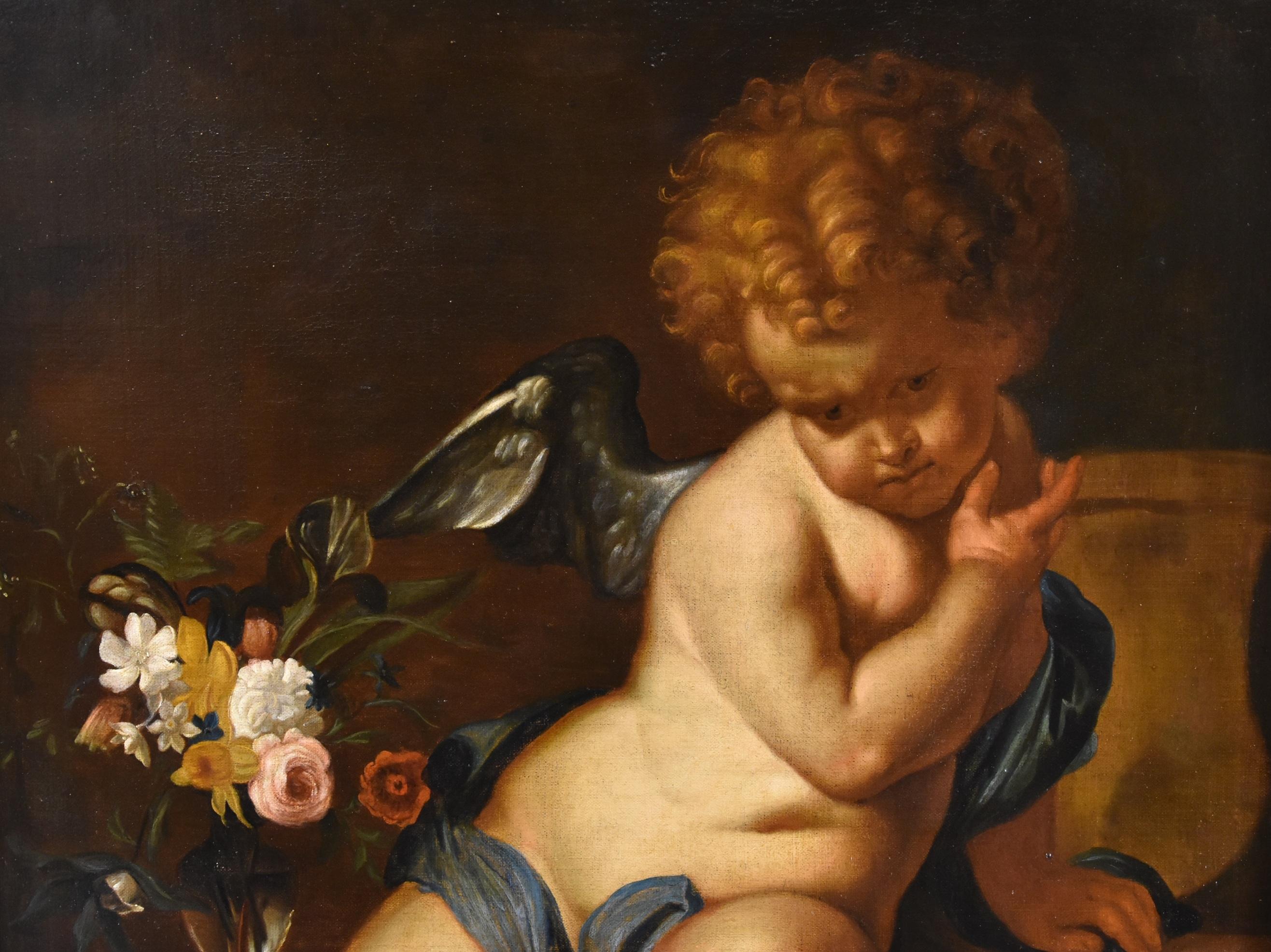 Quellinus Allegory Vanity Paint Oil on canvas old master 17th Century Flemish For Sale 9