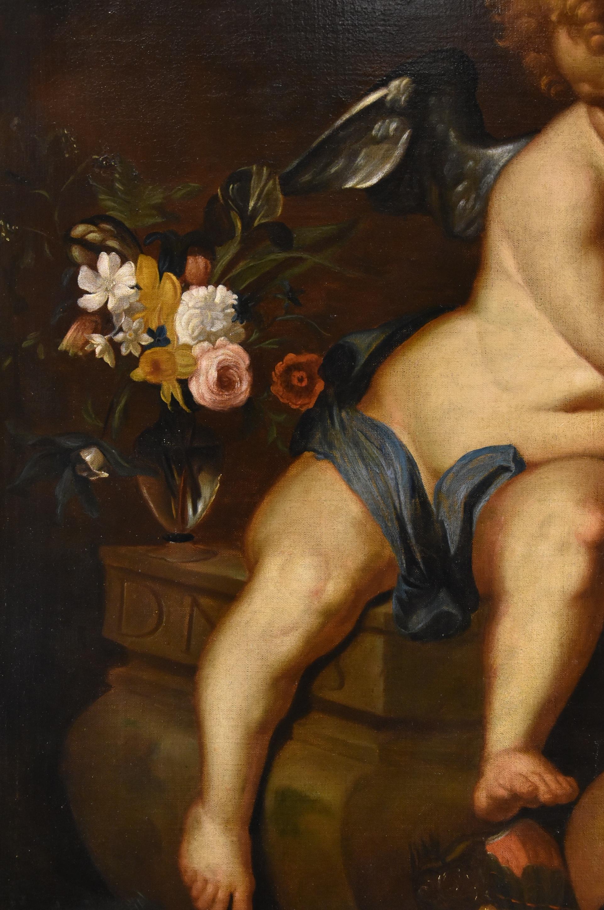 Quellinus Allegory Vanity Paint Oil on canvas old master 17th Century Flemish For Sale 2