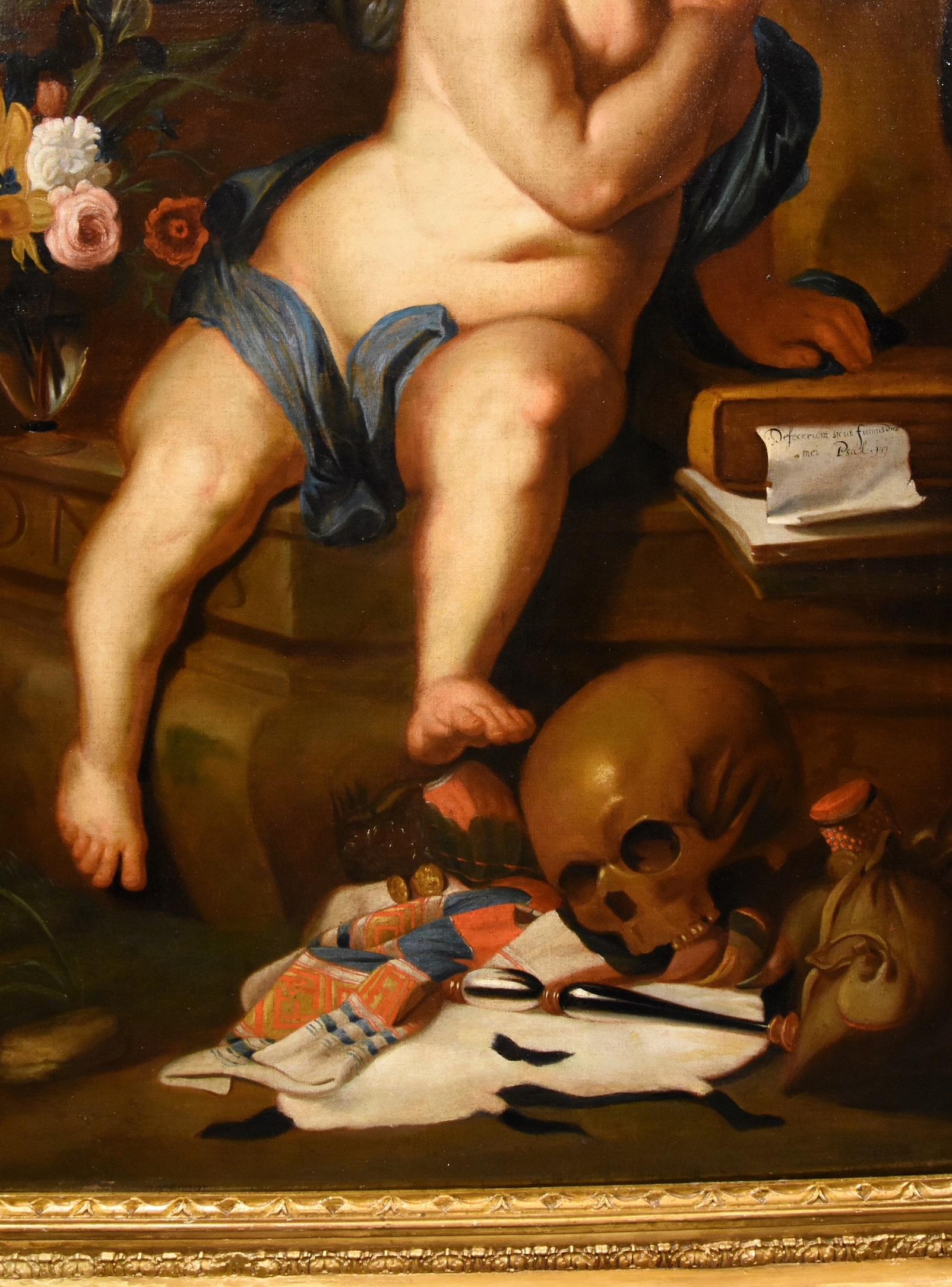 Quellinus Allegory - Peinture de coiffeuse - Huile sur toile - Grand maître flamand 17ème siècle  en vente 2