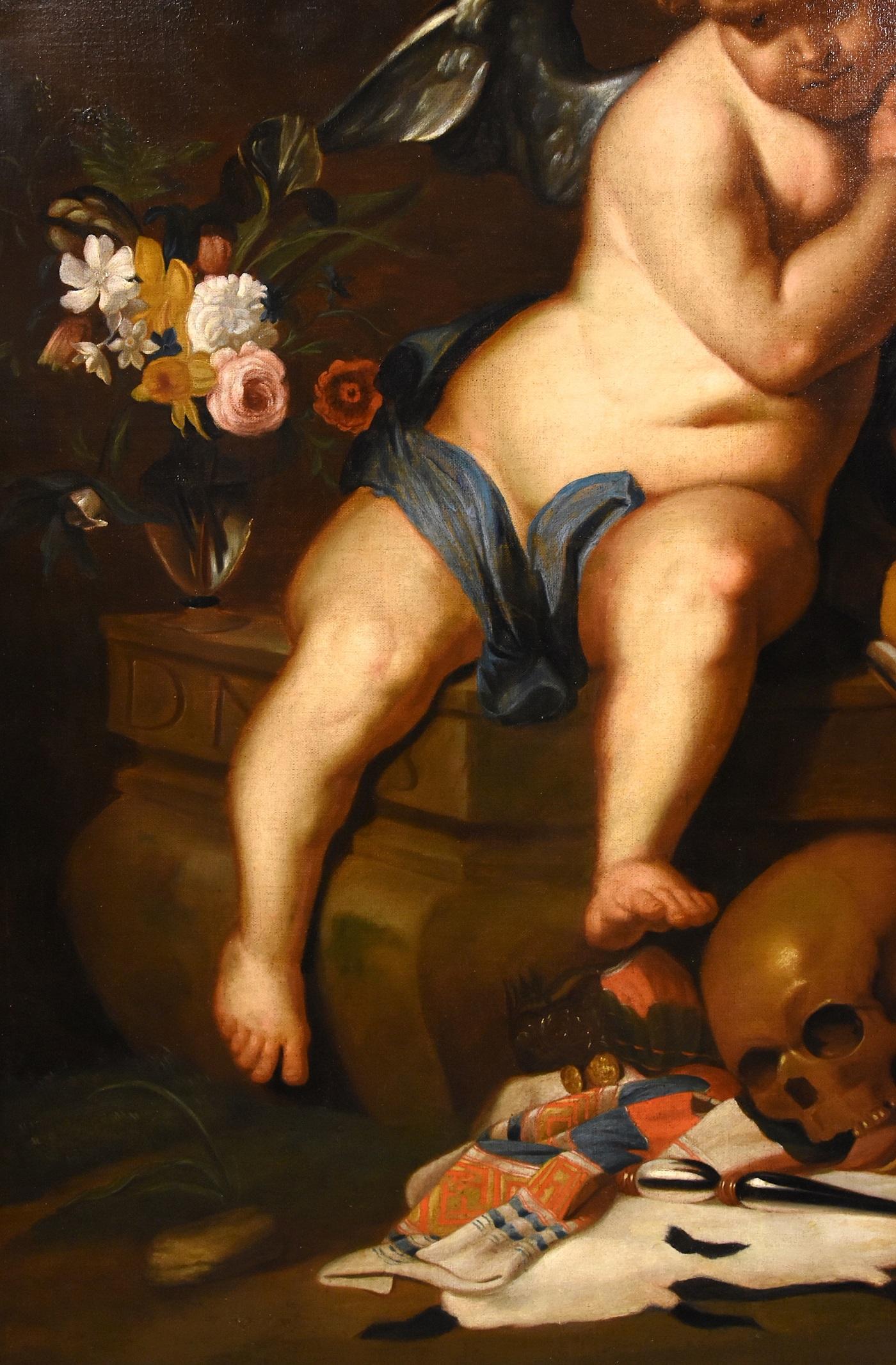 Quellinus Allegory - Peinture de coiffeuse - Huile sur toile - Grand maître flamand 17ème siècle  en vente 3