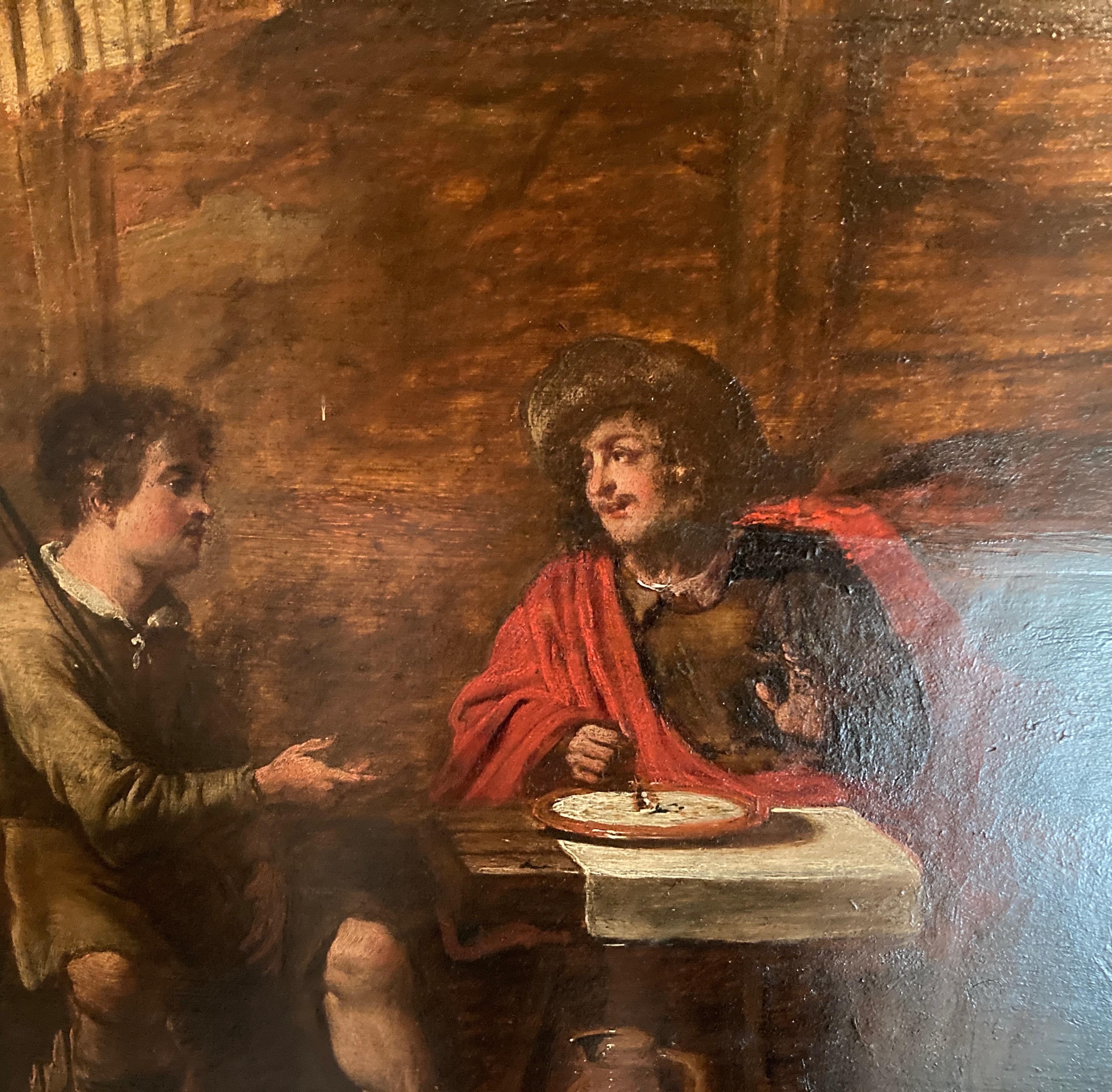 Gemälde Alter Meister, Flämischer Barock, Religiöse Szene, Esau und Jakob, Linse  im Angebot 8