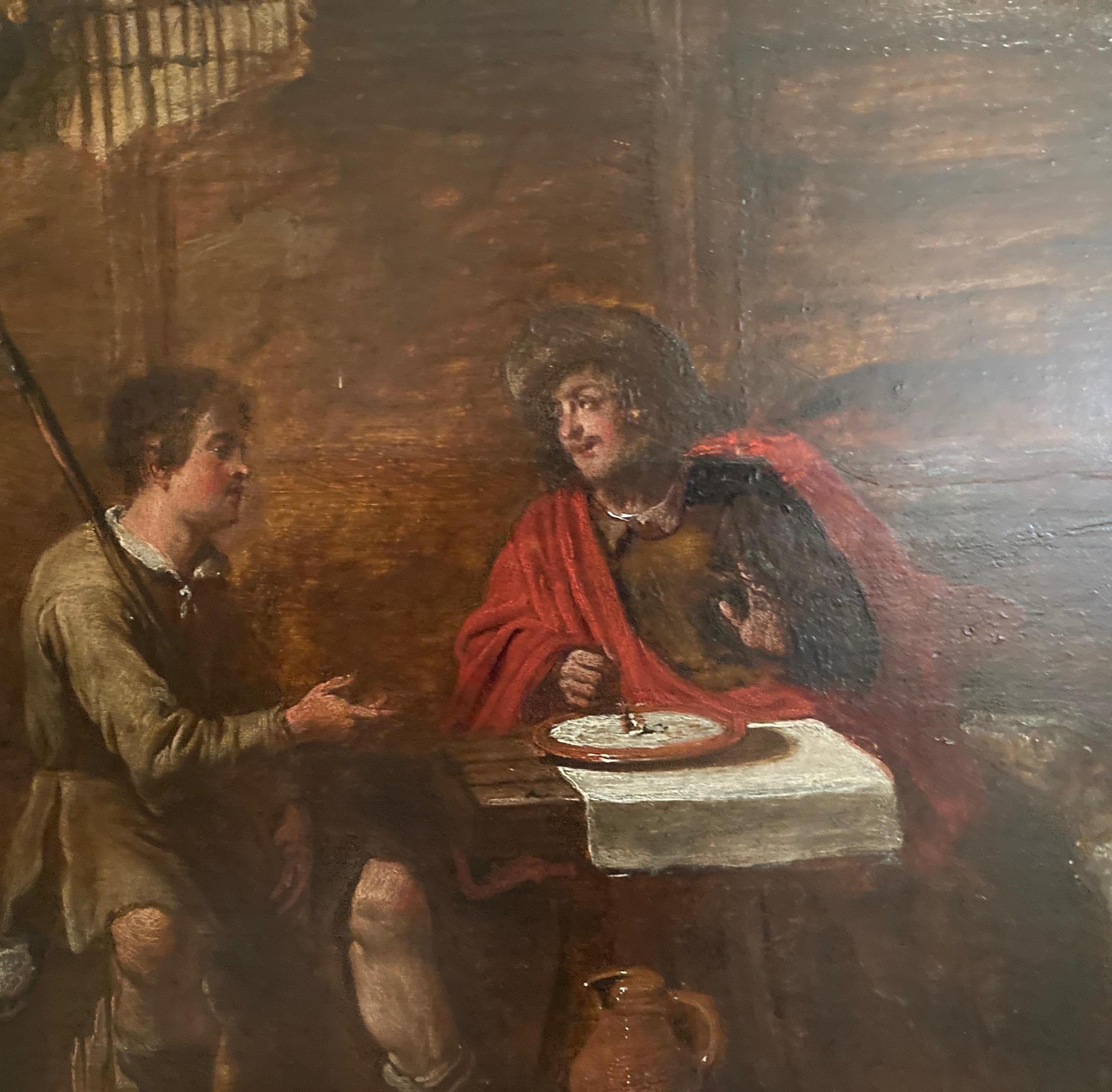 Gemälde Alter Meister, Flämischer Barock, Religiöse Szene, Esau und Jakob, Linse  im Angebot 3