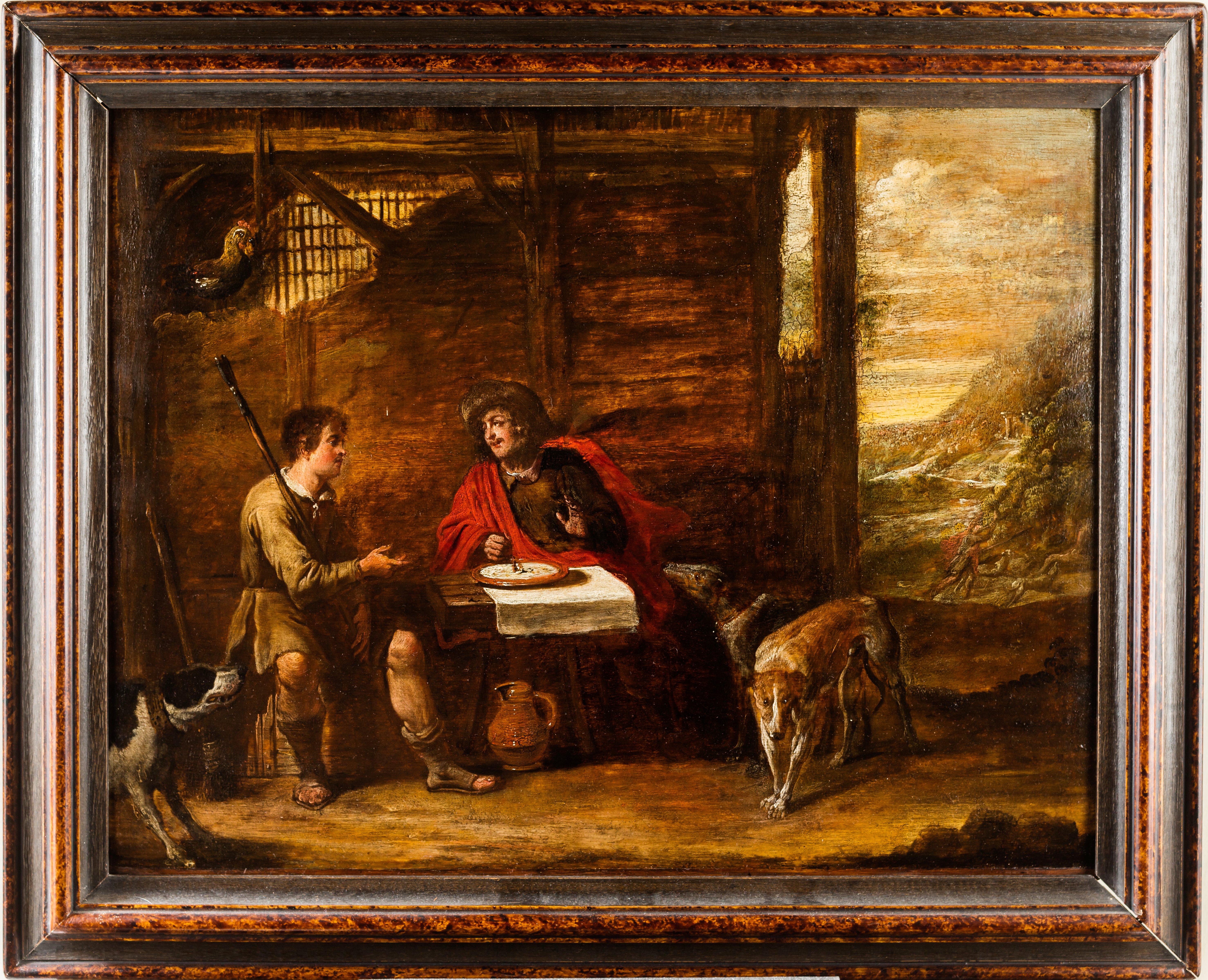 Old Master Painting, Flemish Baroque, Religious Scene, Esau and Jacob, Lentil 