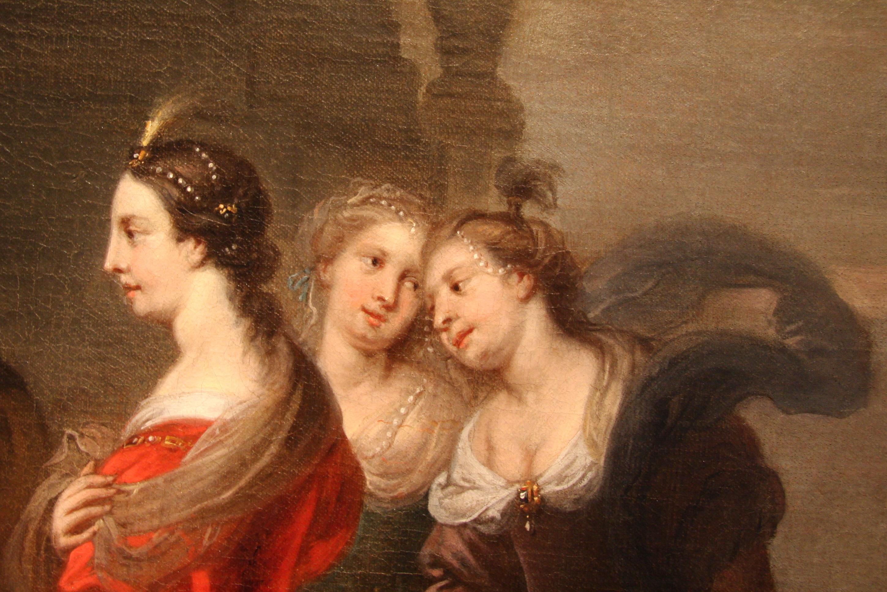Continence de Scipio, Erasmus Quellinus, École Rubens, Art baroque, Maître antique - Marron Portrait Painting par Erasmus Quellinus the Younger