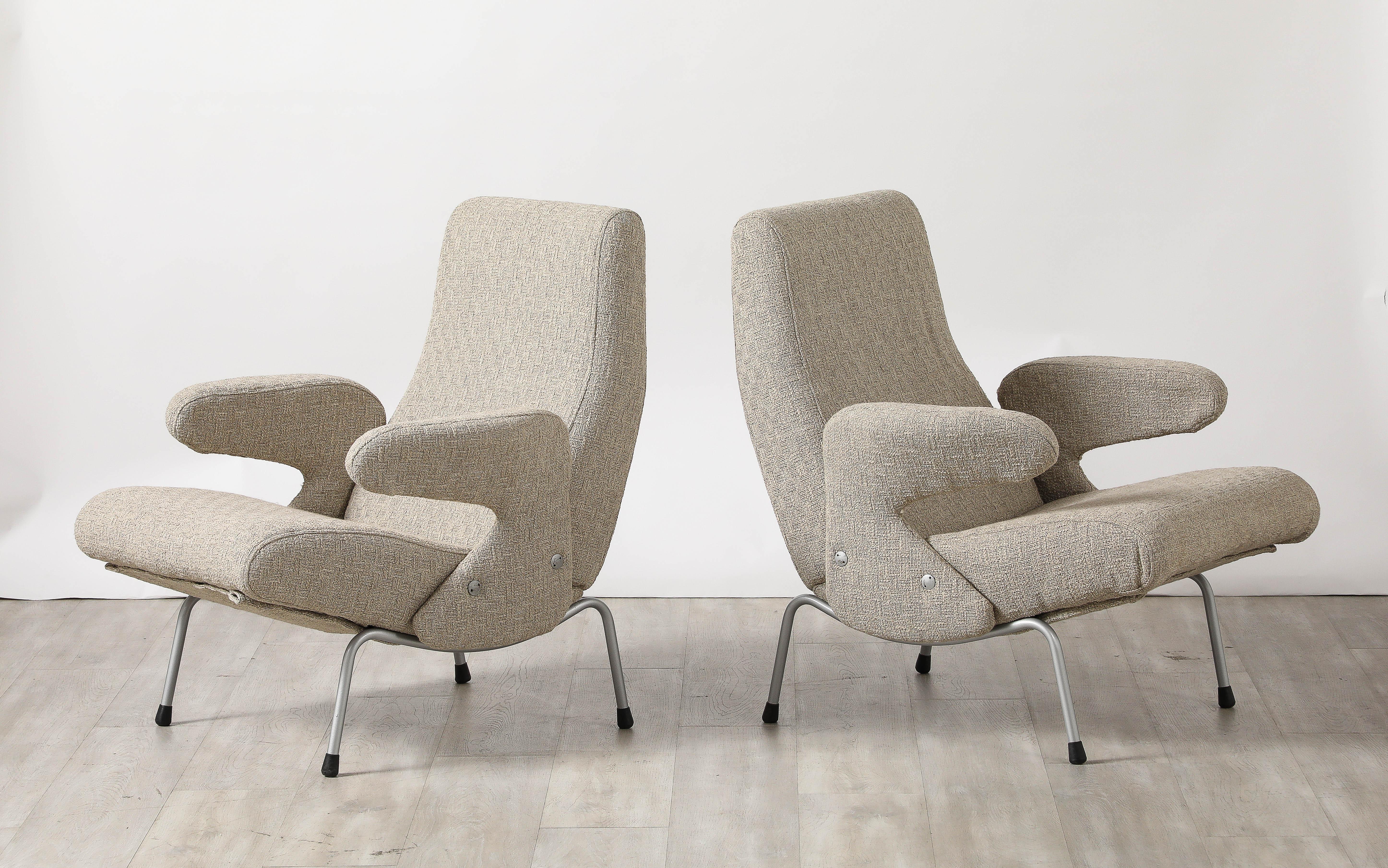 Pareja de sillones Erberto Carboni 'Delfino' para Arflex, 1954 en Bueno estado para la venta en New York, NY