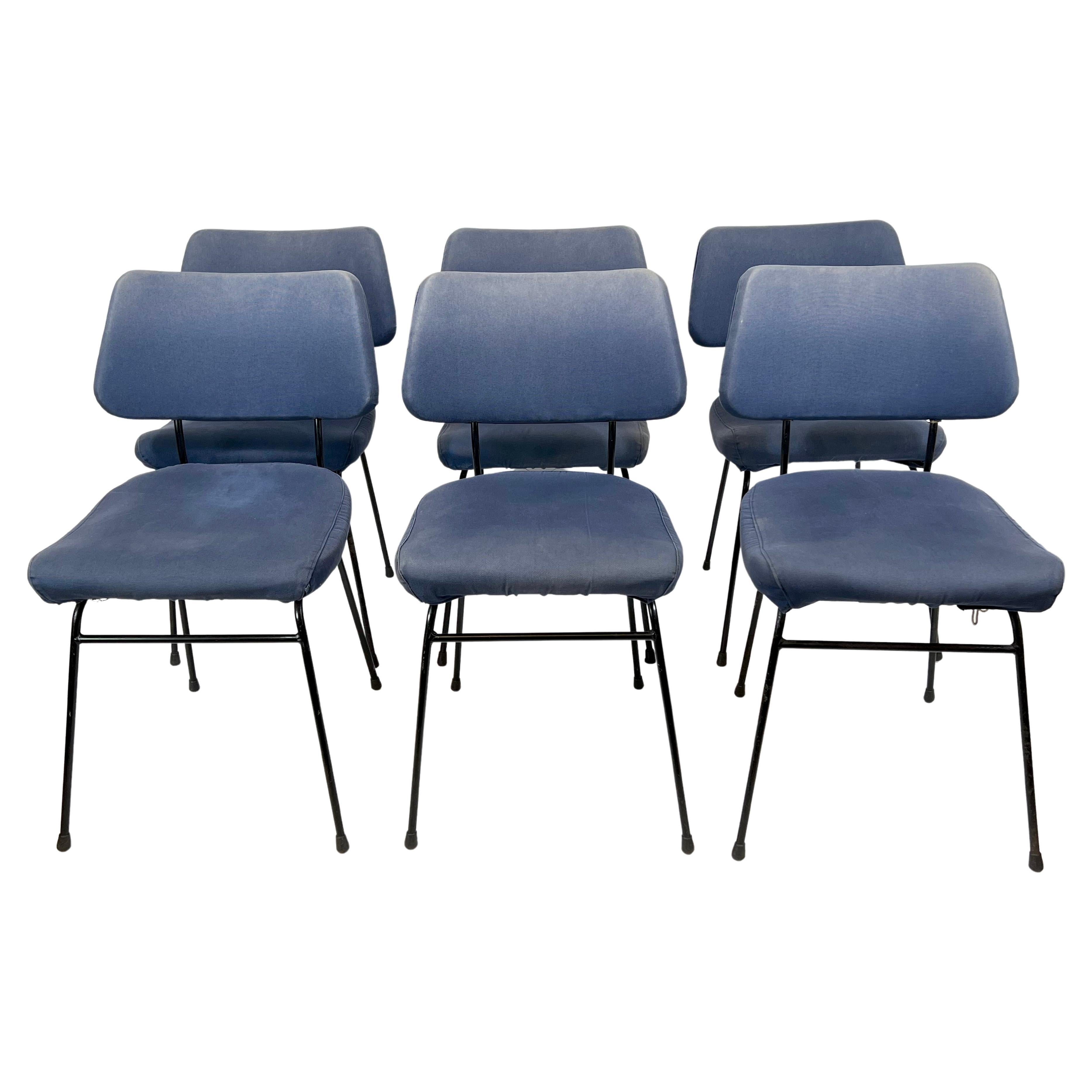 Erberto Carboni for Arflex, Set of Six Delfino Dining Chairs, 1950s