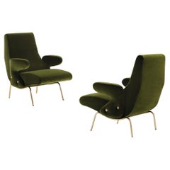 Erberto Carboni Pair of 'Delfino' Lounge Chairs for Arflex 1954