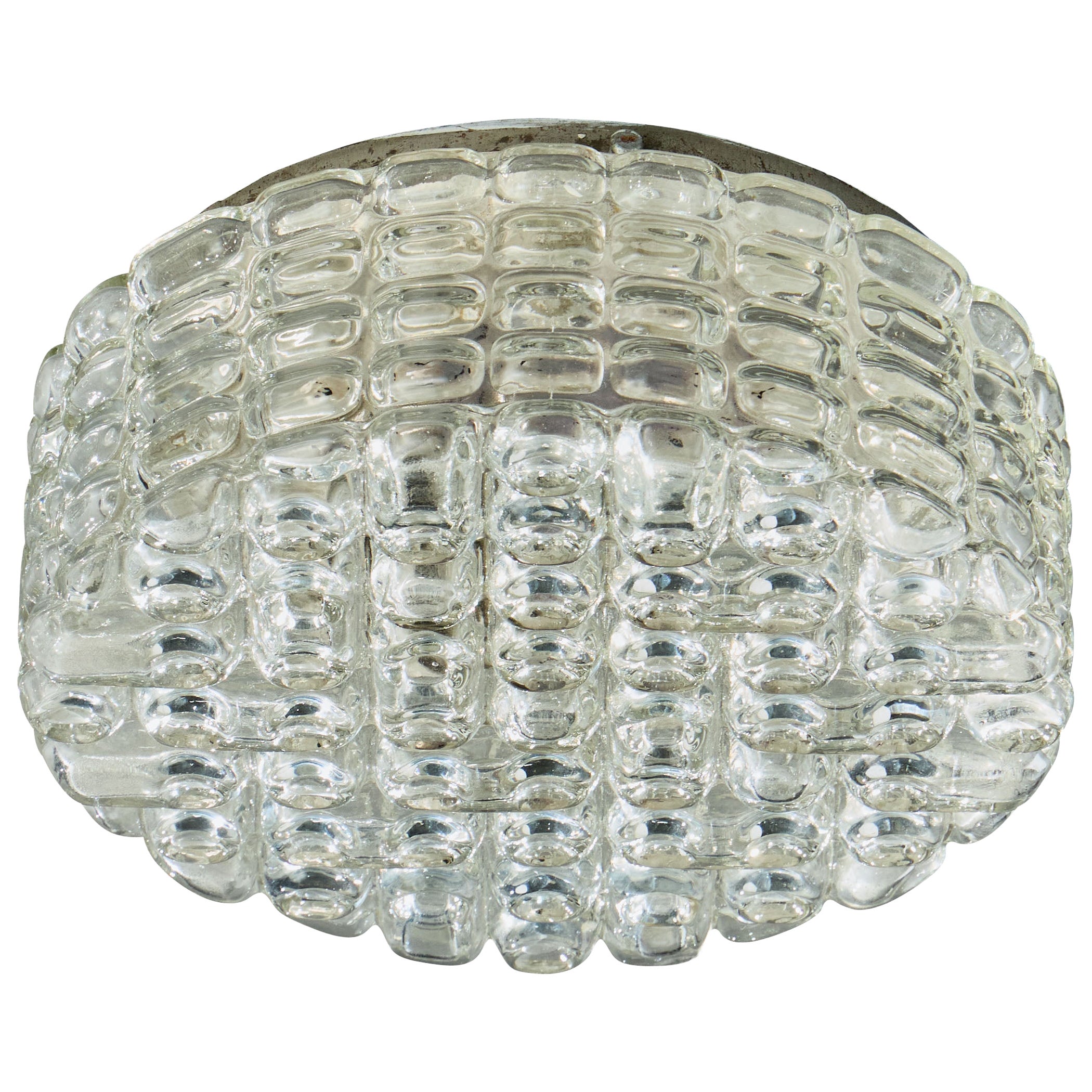 Erco Leuchten, Flush Mount, Glass, Metal, Germany, 1970s en venta