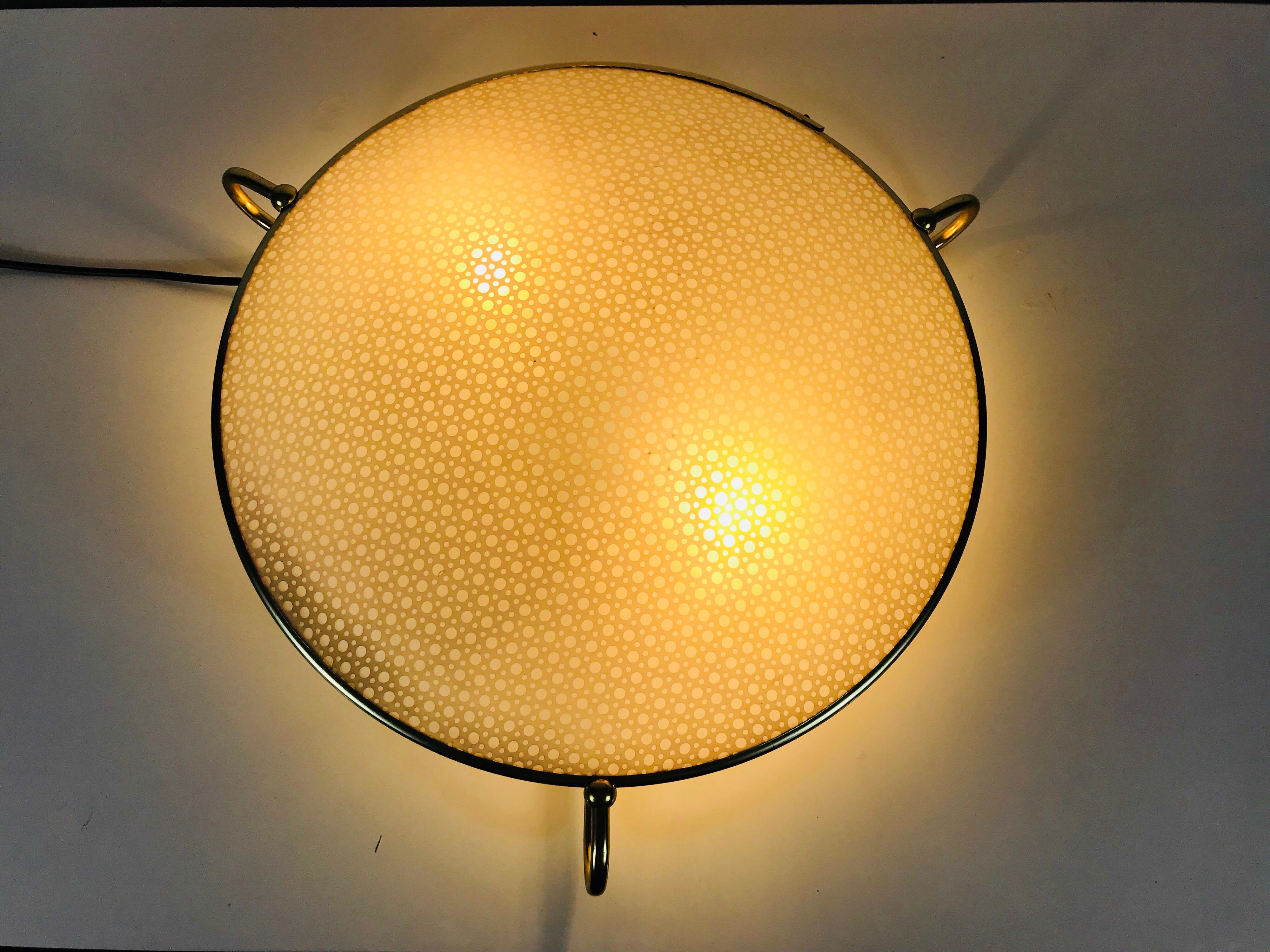 Mid-20th Century Erco Midcentury Brass Flush Mount, 1960s For Sale