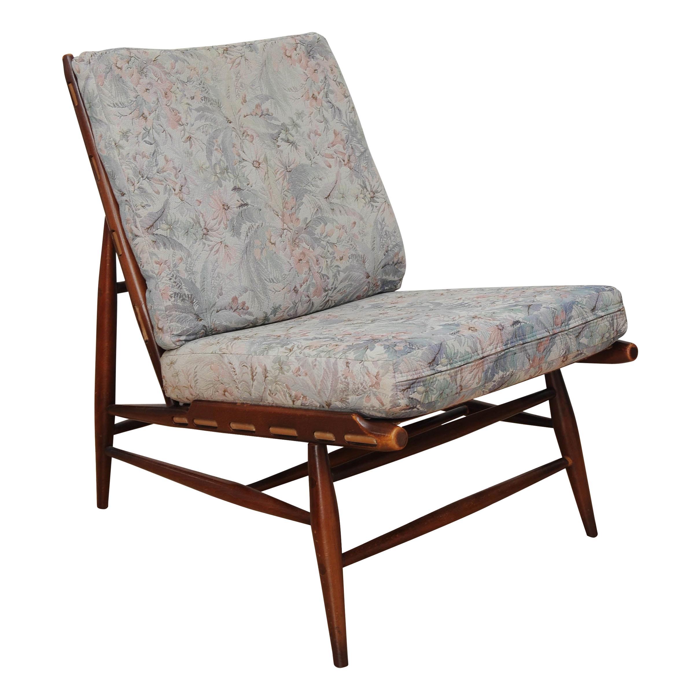 Ercol 427 Lounge Chair with Original Upholstery and Original Ercol Label For Sale