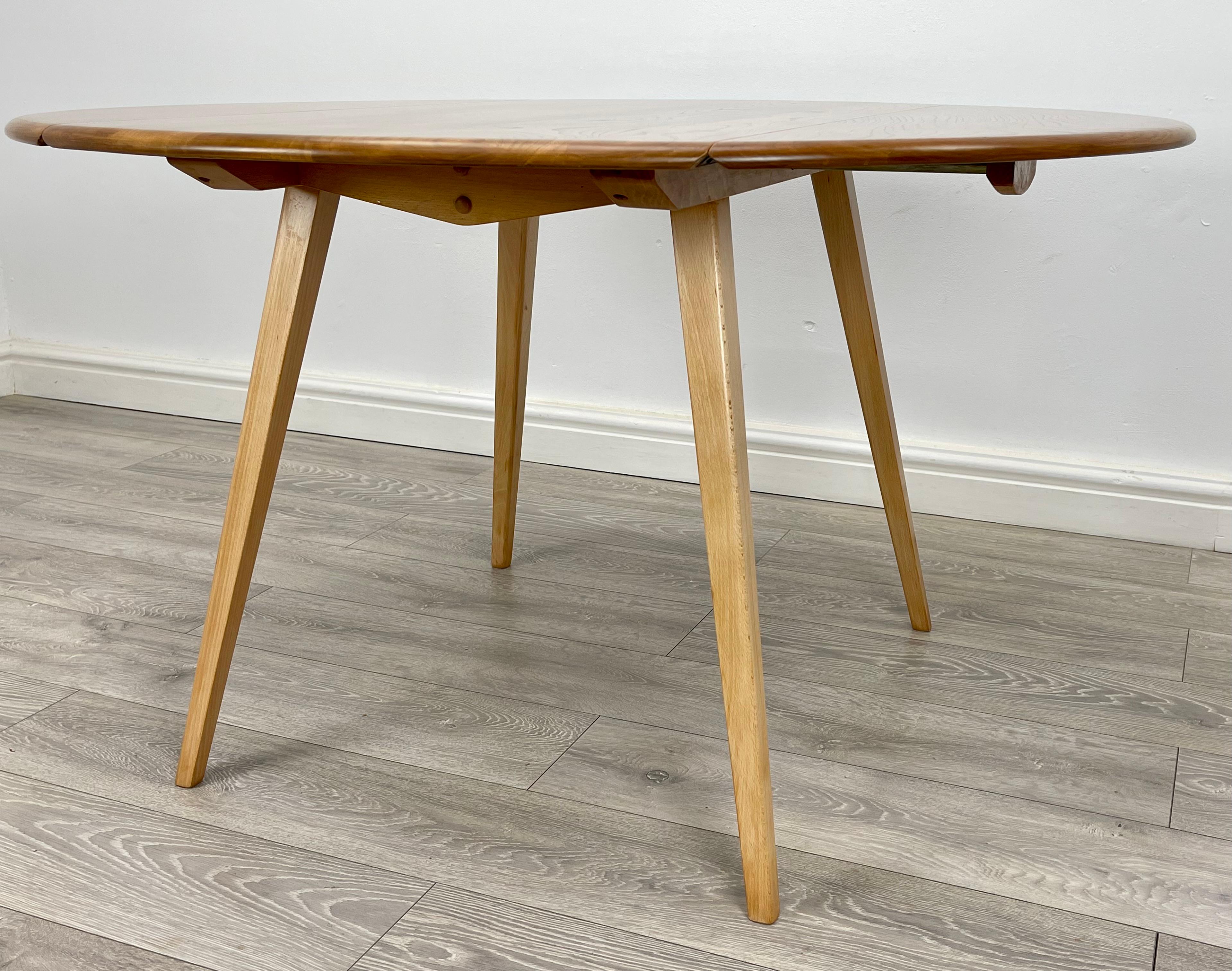 Ercol blonde drop leaf dining table  In Excellent Condition For Sale In Hull, GB