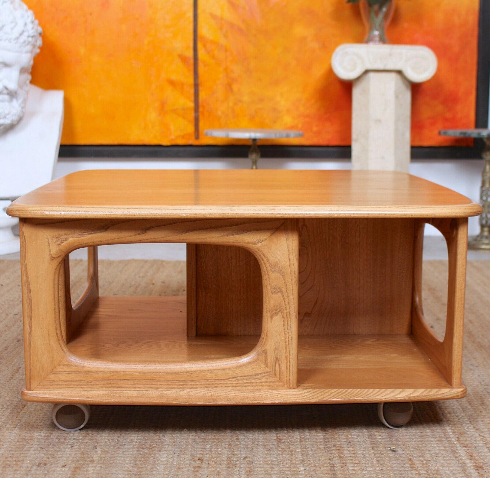 Ercol Coffee Table Pandoras Box Elm For Sale 5