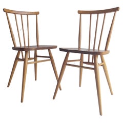 Sedie da pranzo Ercol Olmo Biondo e Beeche Modello 391 Set Di 2 Re
