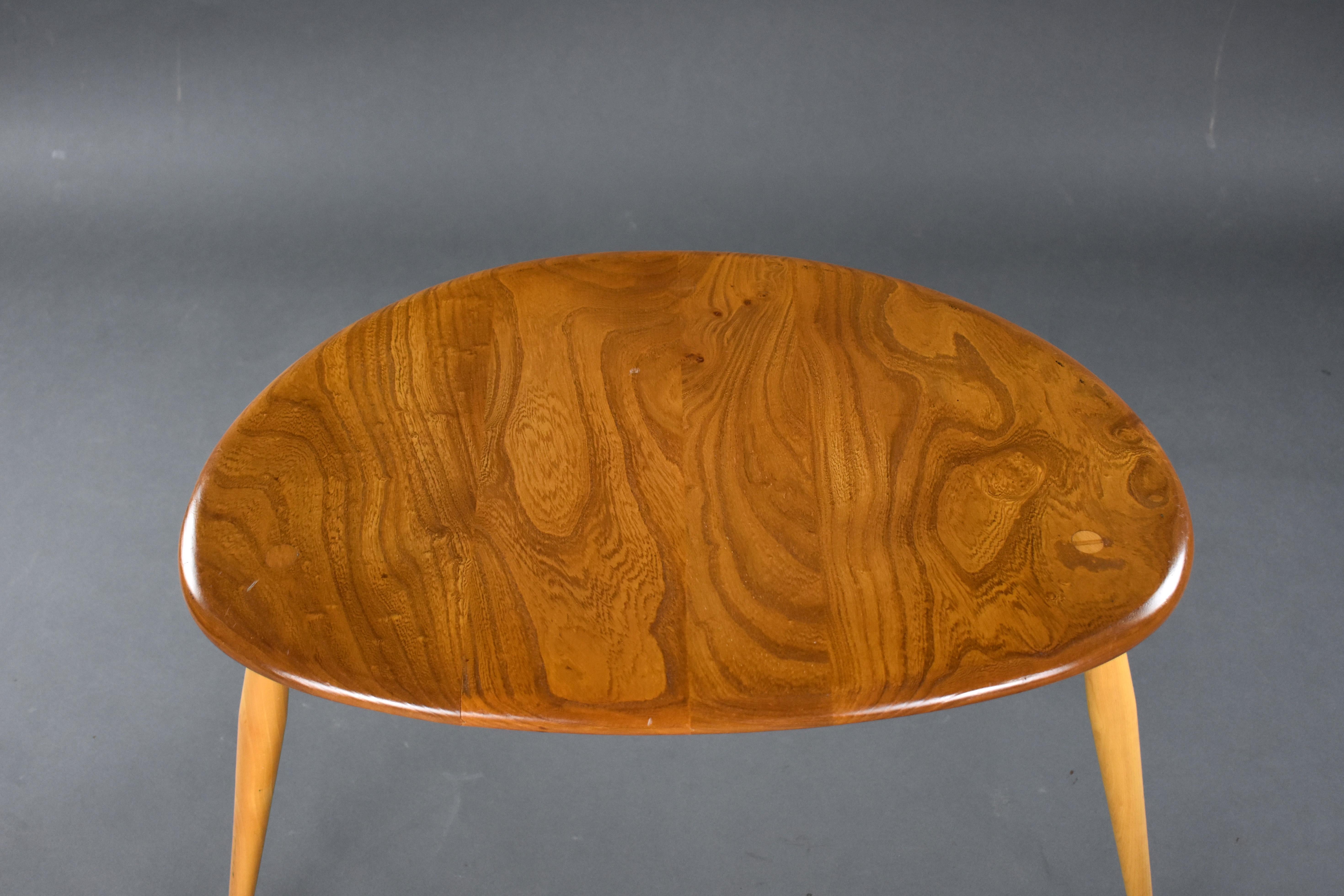Mid-Century Modern Ercol Elm Pebble Nest of Tables