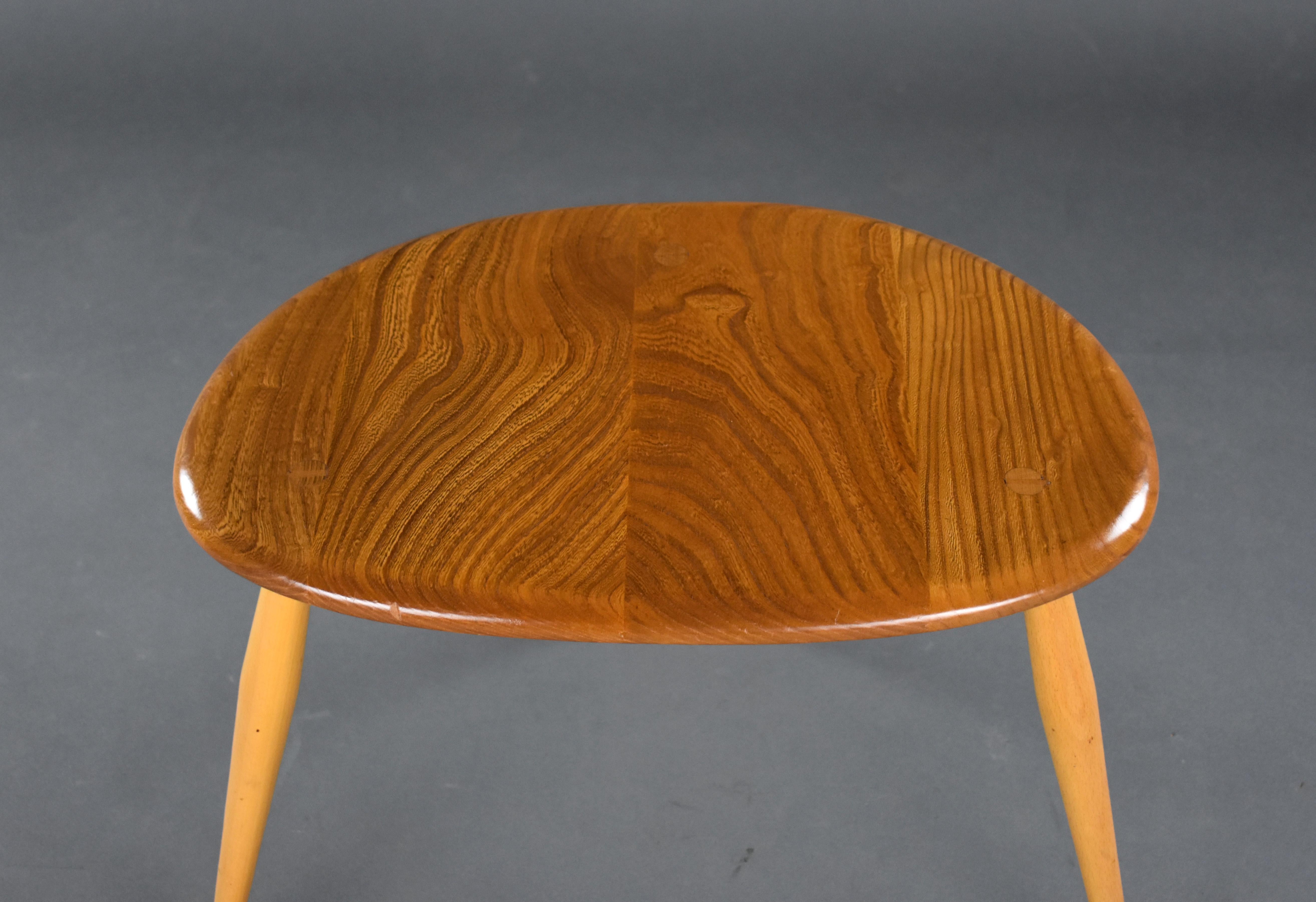 English Ercol Elm Pebble Nest of Tables