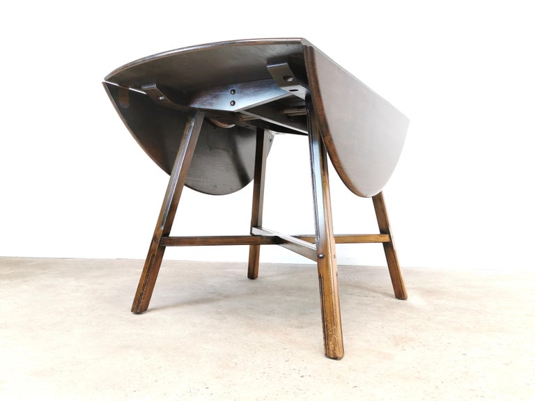 Ercol Old Colonial Drop Leaf Elm Beech Dining Table ...