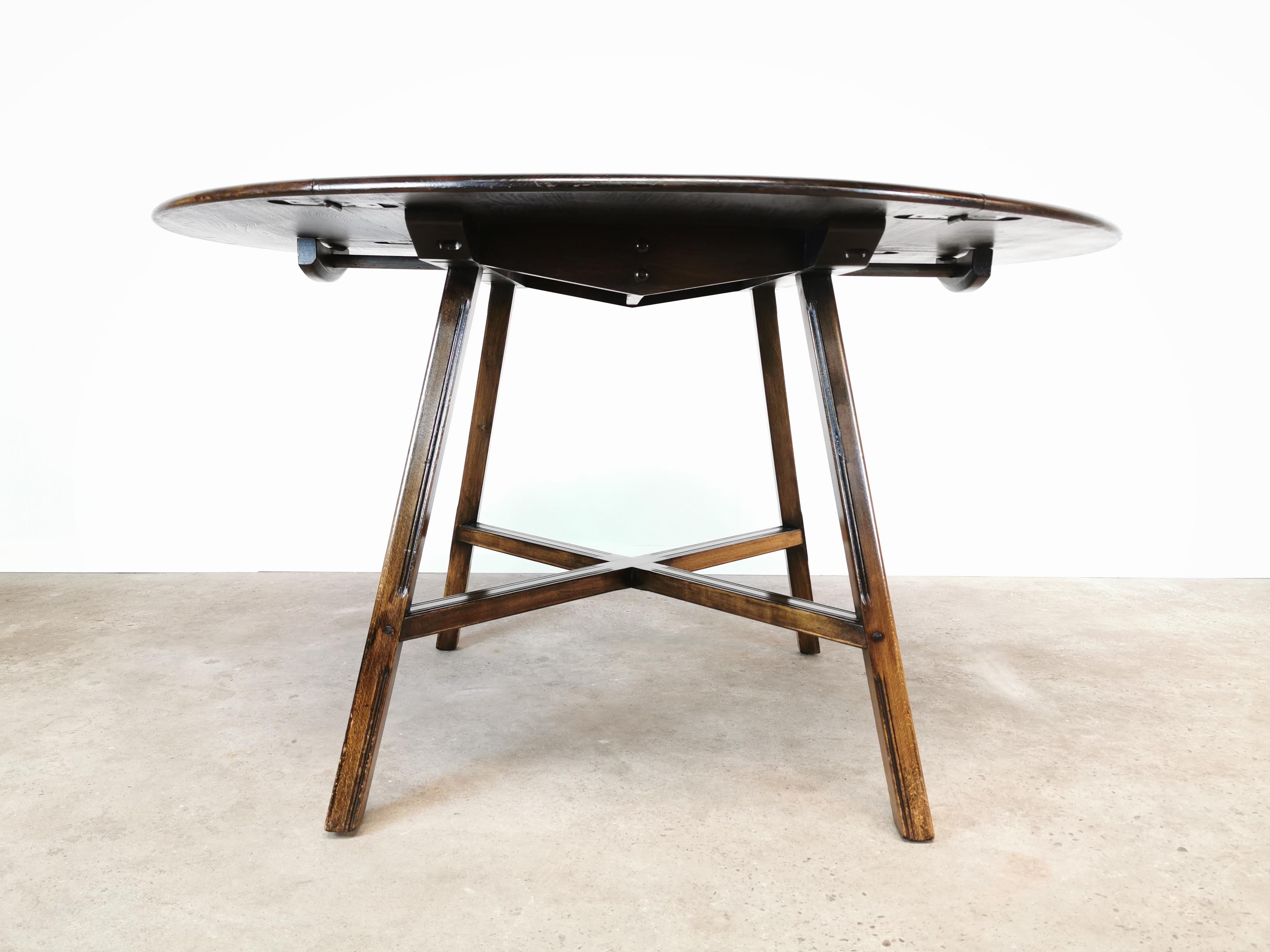 dark wood drop leaf table