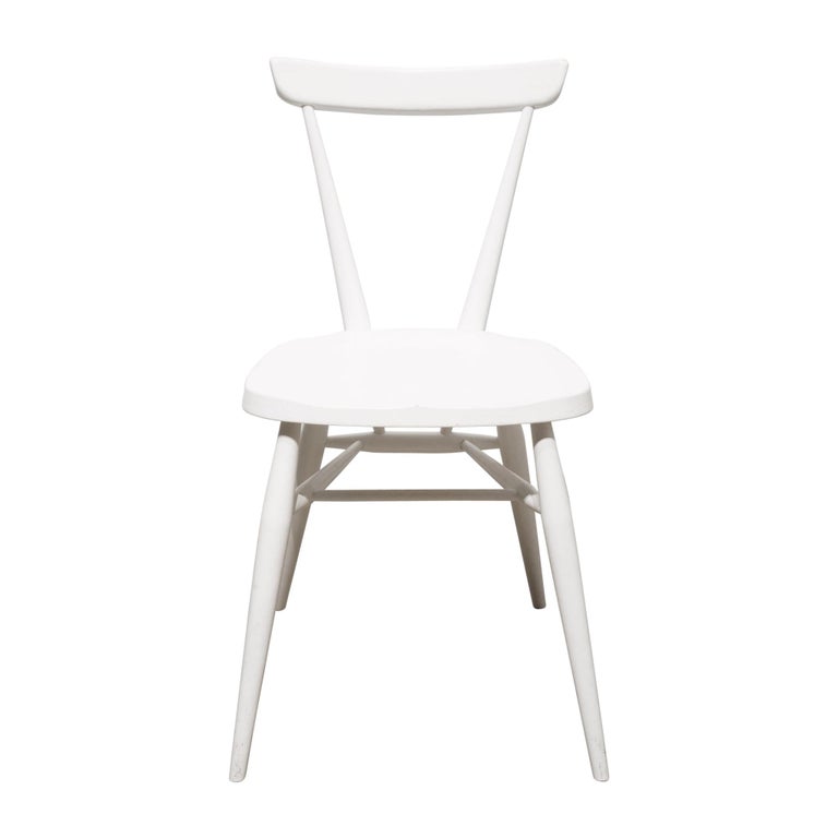 Ercol Originals Stacking Chair, White For Sale at 1stDibs