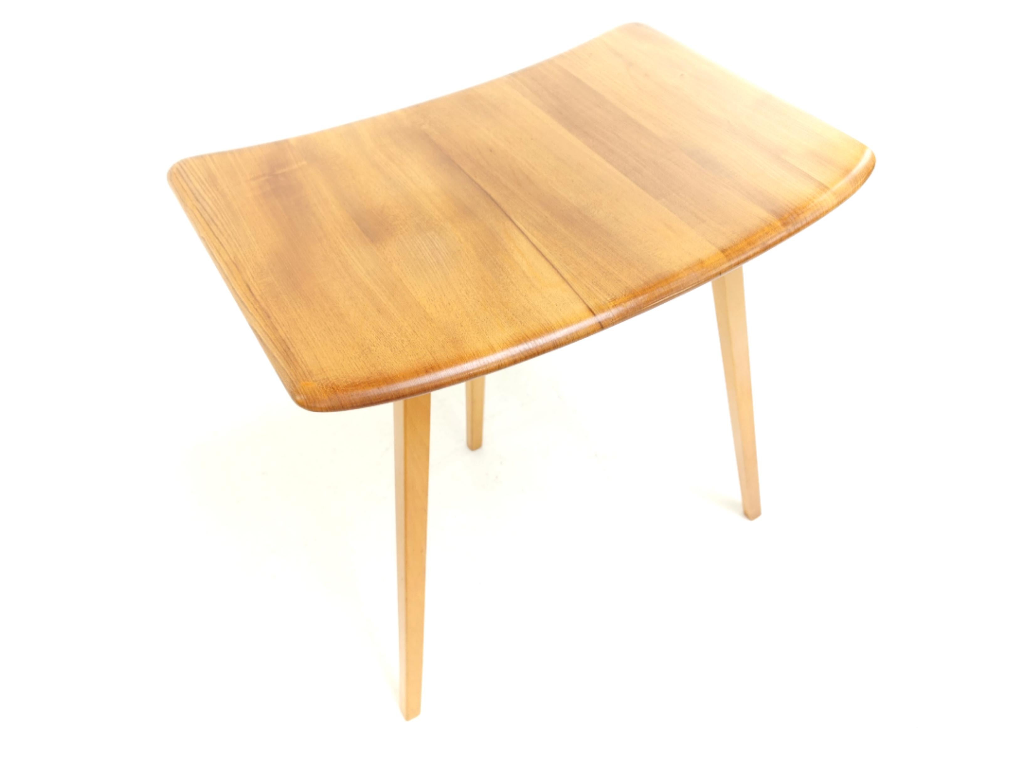 British Ercol Plank Top Writing Desk Compact Occasional Table Midcentury