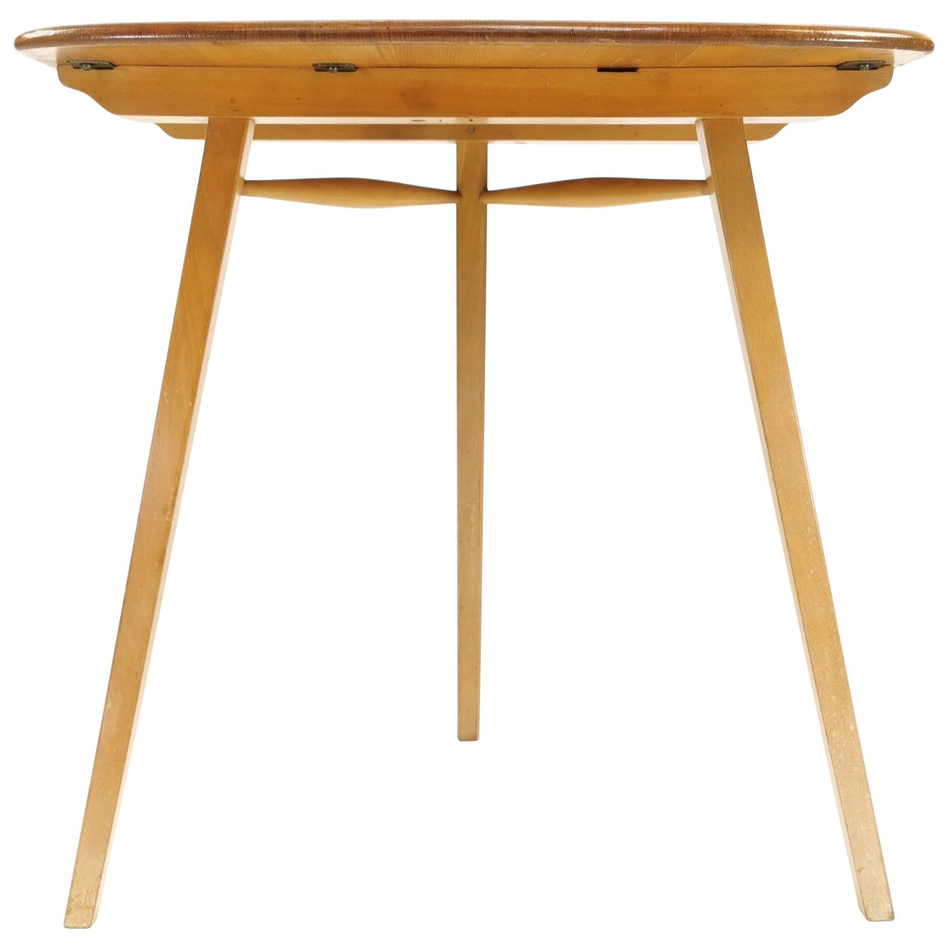 Ercol Plank Top Writing Desk Compact Occasional Table Midcentury