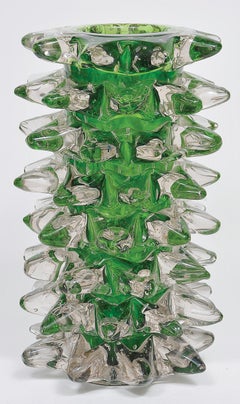 Ercole Barovier 1938 Vetri "Rostrati" Emerald Green, Murano Glass