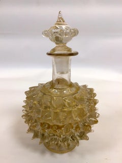 Ercole Barovier 1938 Vetri "Rostrati" Transparent Perfumer Murano Glass