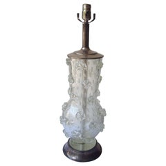 Ercole Barovier "A Stelle" Large, Rare, Murano Glass Table Lamp