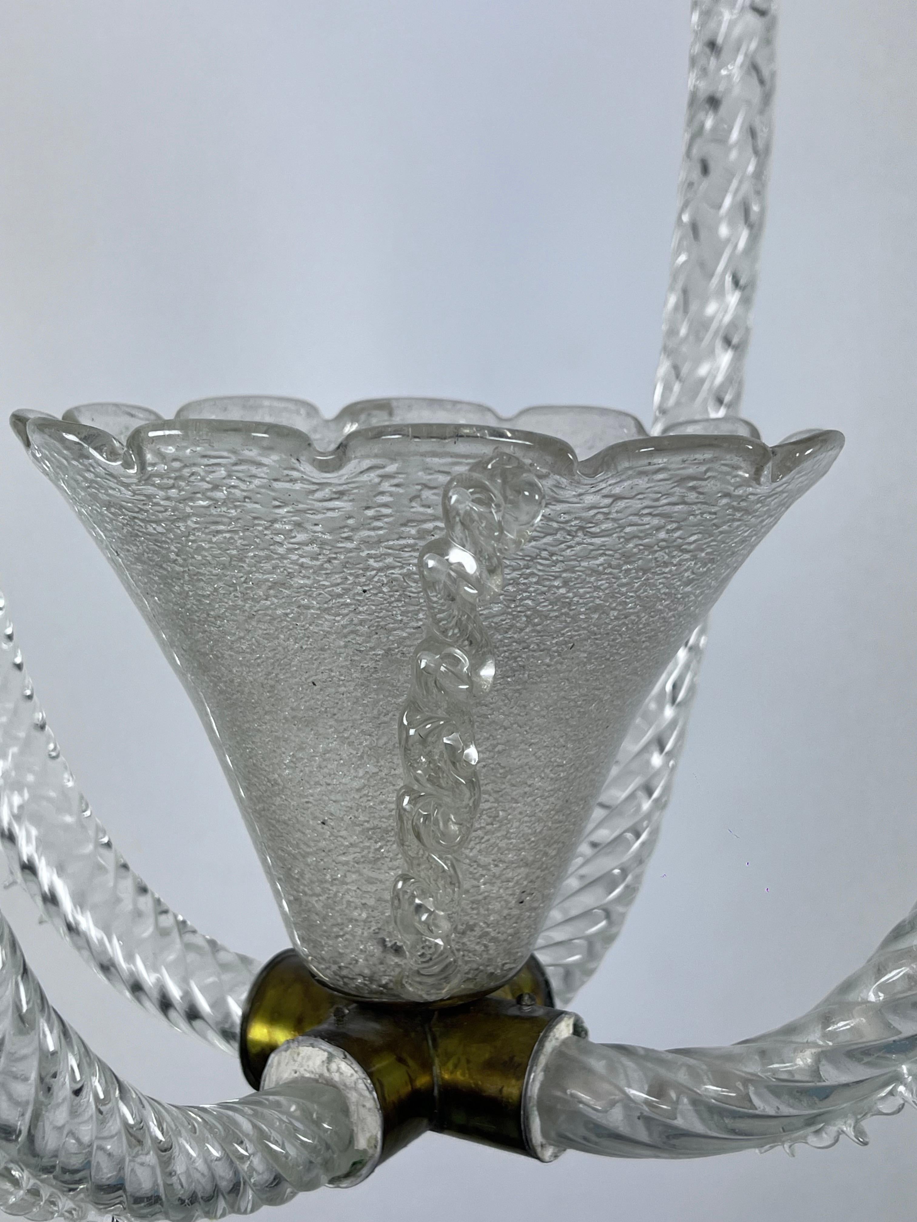 Ercole Barovier, suspension en verre de Murano Art Déco. Italie années 30 en vente 6