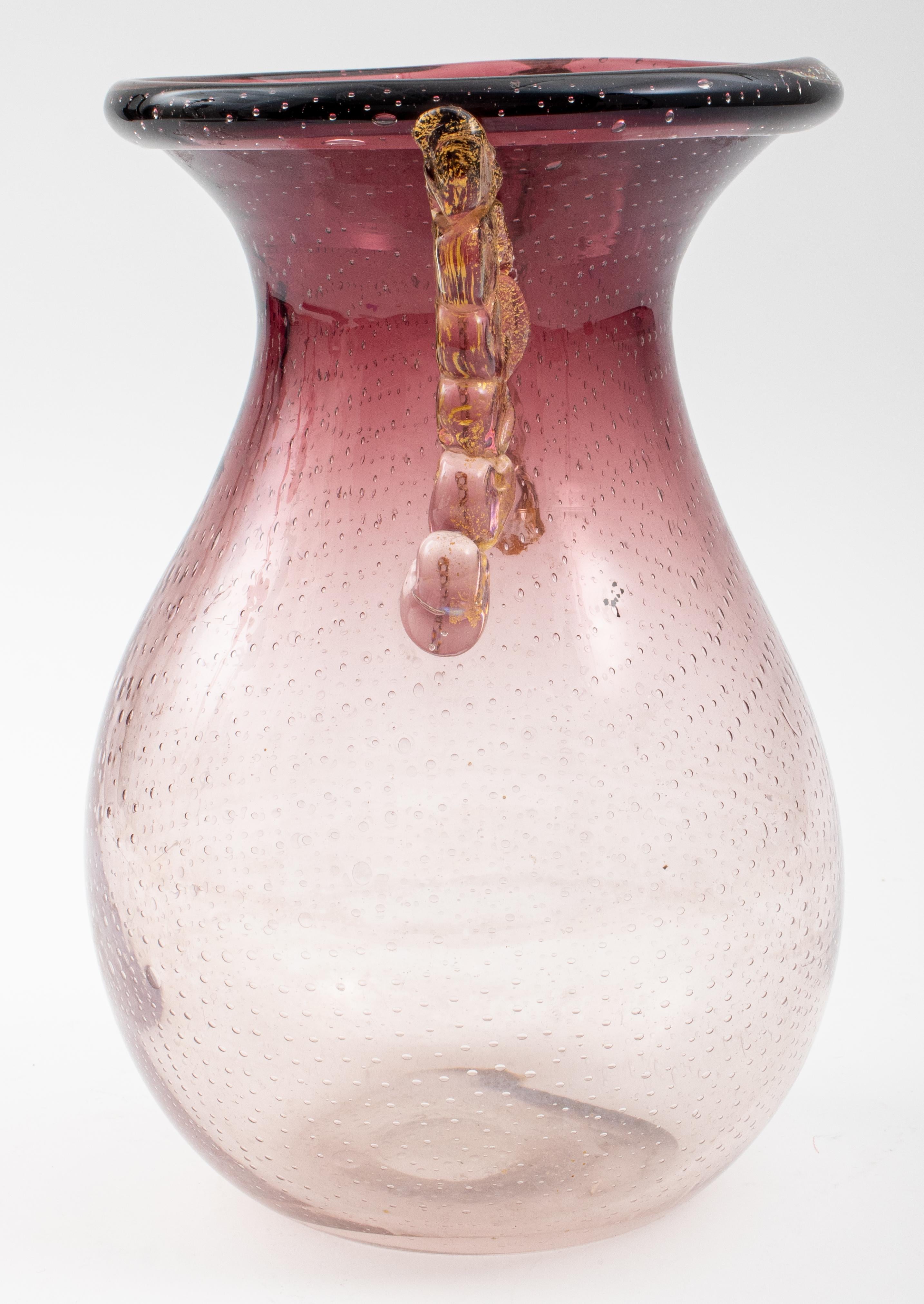 Modern Ercole Barovier Attributed Murano Art Glass Vase