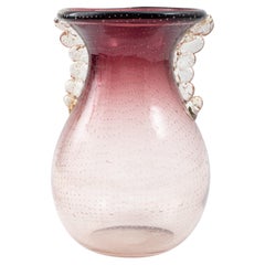 Vase aus Murano-Kunstglas von Ercole Barovier zugeschrieben
