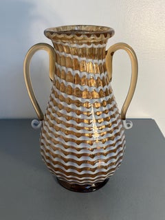 Ercole Barovier, Attributed Murano Aventurine Glass Vase for Ferro Toso Barovier