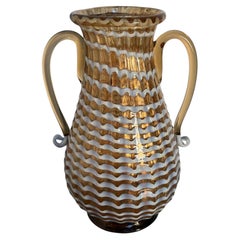 Ercole Barovier, Attributed Murano Aventurine Glass Vase for Ferro Toso Barovier
