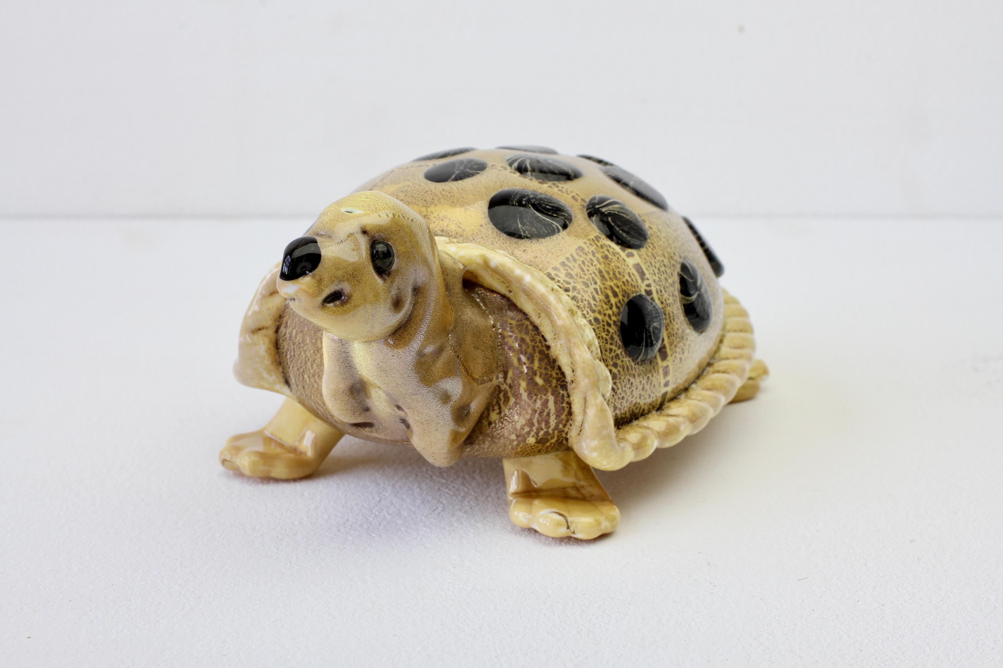 Ercole Barovier (zugeschrieben) Murano Glas Schildkröte Figur Italien, ca. 1930er Jahre im Angebot 6