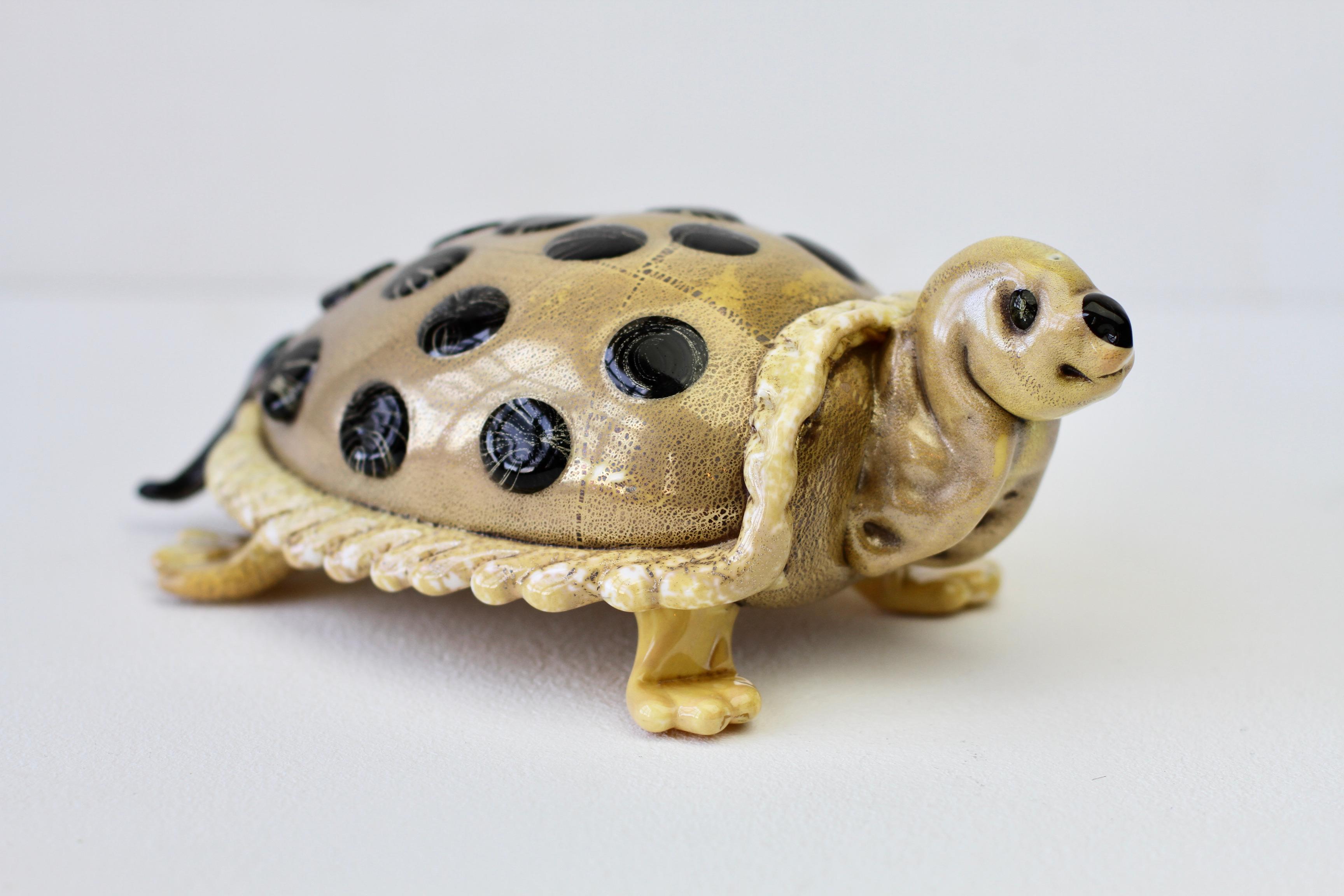 Ercole Barovier (zugeschrieben) Murano Glas Schildkröte Figur Italien, ca. 1930er Jahre im Angebot 7