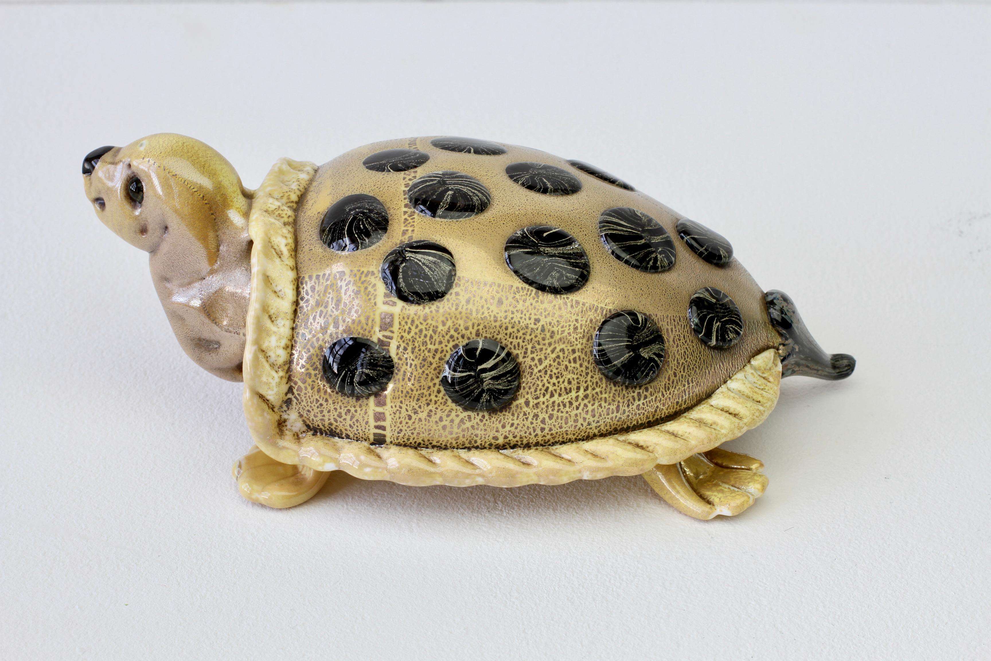 Ercole Barovier (zugeschrieben) Murano Glas Schildkröte Figur Italien, ca. 1930er Jahre im Angebot 11