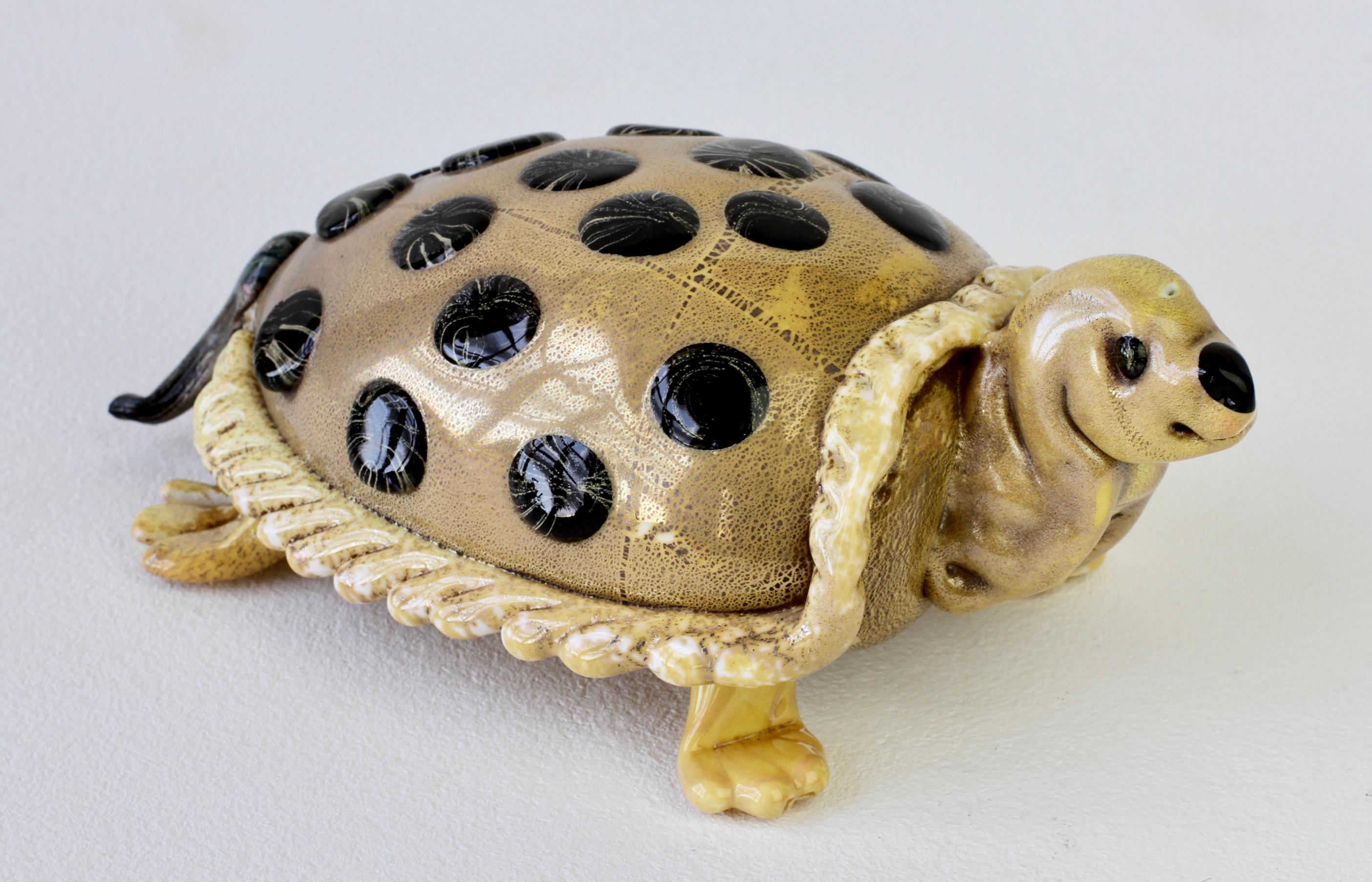Ercole Barovier (zugeschrieben) Murano Glas Schildkröte Figur Italien, ca. 1930er Jahre im Angebot 12