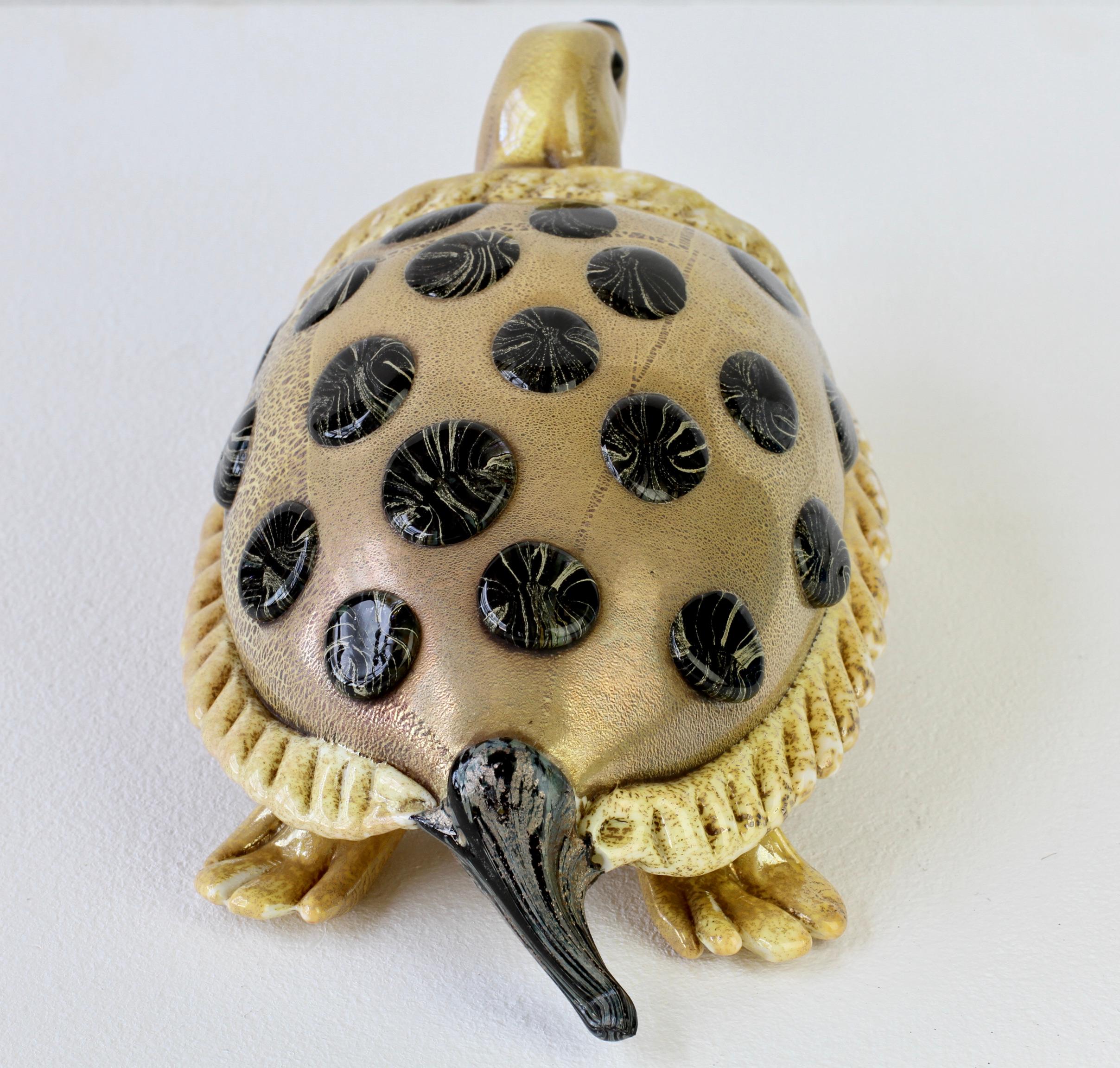 Ercole Barovier (zugeschrieben) Murano Glas Schildkröte Figur Italien, ca. 1930er Jahre (Moderne der Mitte des Jahrhunderts) im Angebot