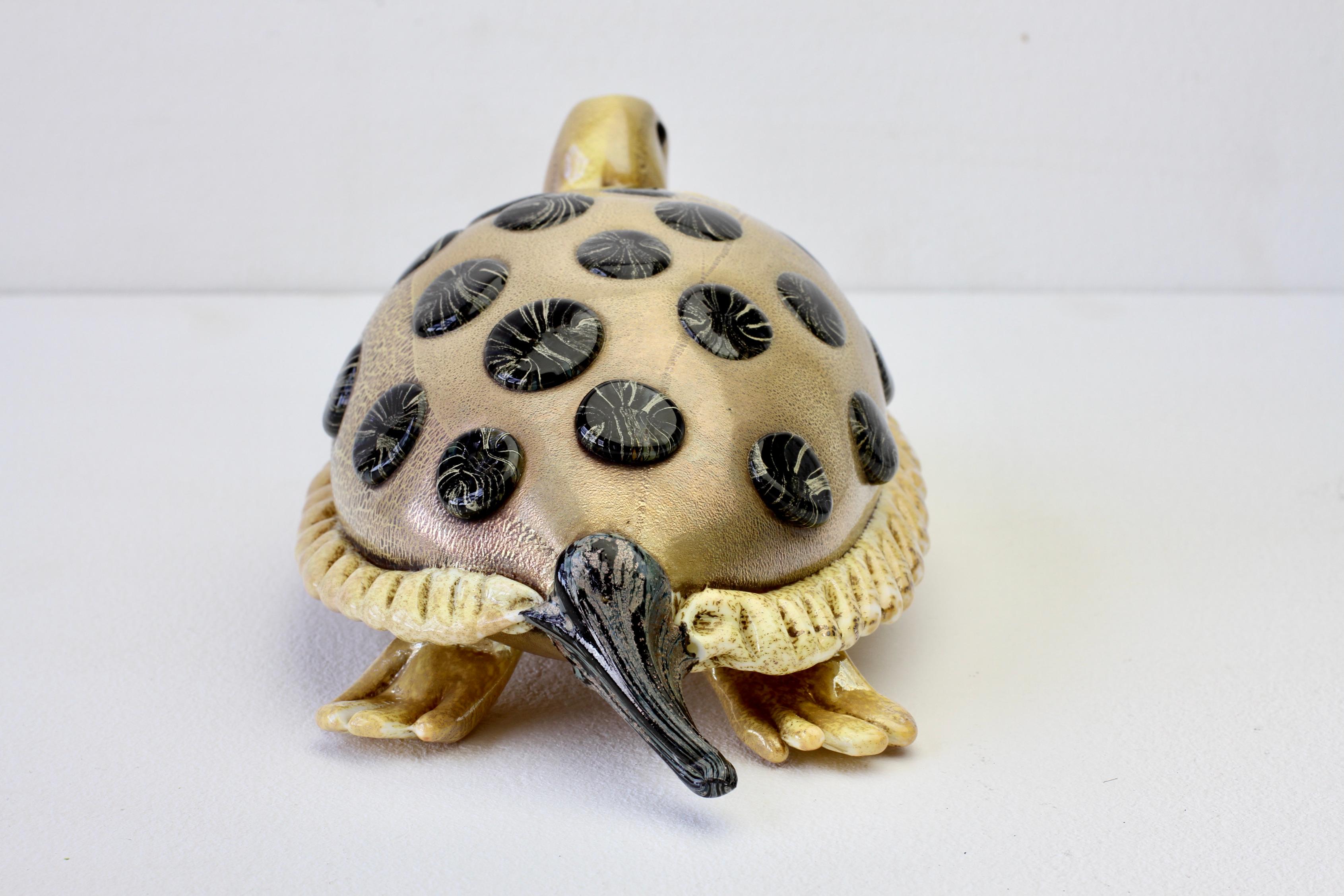 Ercole Barovier (zugeschrieben) Murano Glas Schildkröte Figur Italien, ca. 1930er Jahre (Mitte des 20. Jahrhunderts) im Angebot