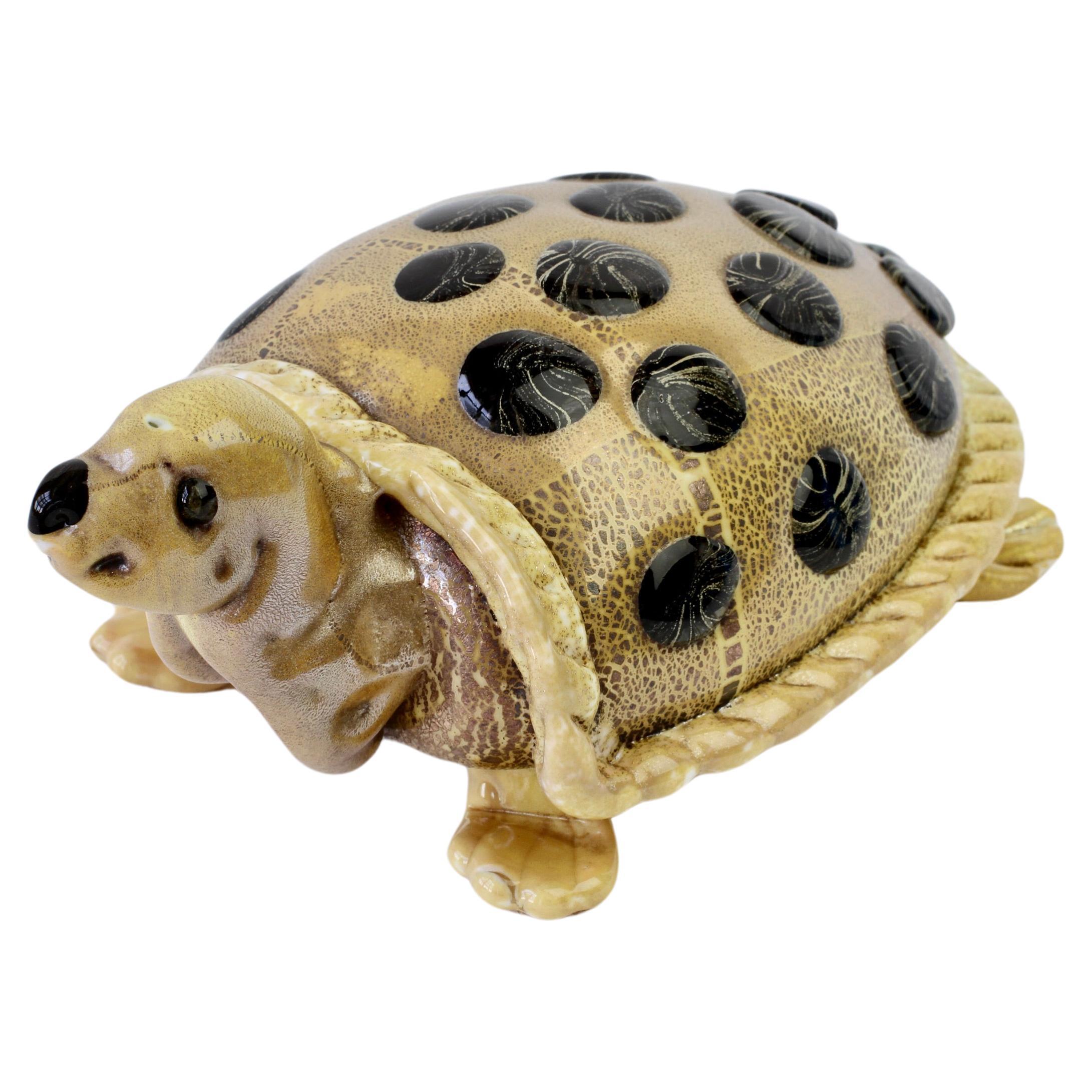 Ercole Barovier (attributed) Murano Glass Tortoise Figurine Italy, circa 1930s