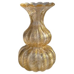 Ercole Barovier Barovier and Toso Murano Cordonato D’oro Vase circa 1950s Gold