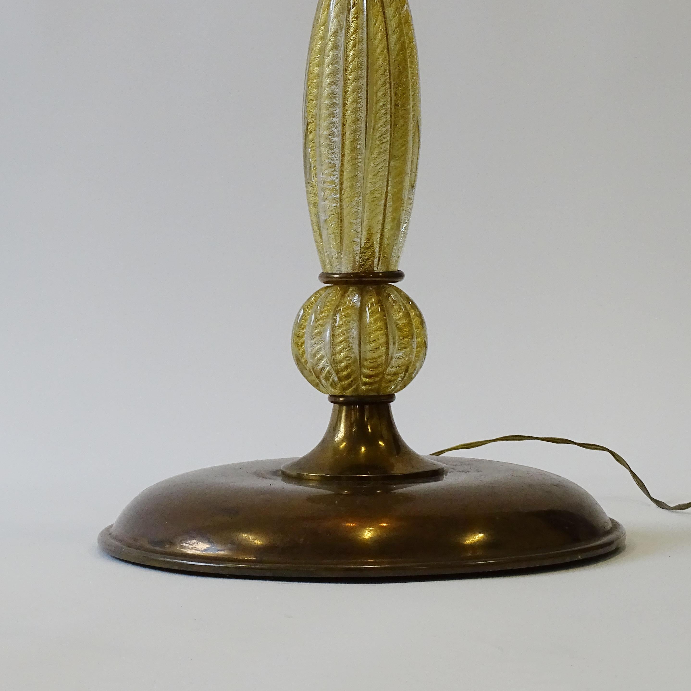 Bruni Ercole Barovier Cordonato Oro Murano Lampadaire, Italie, années 1940 en vente