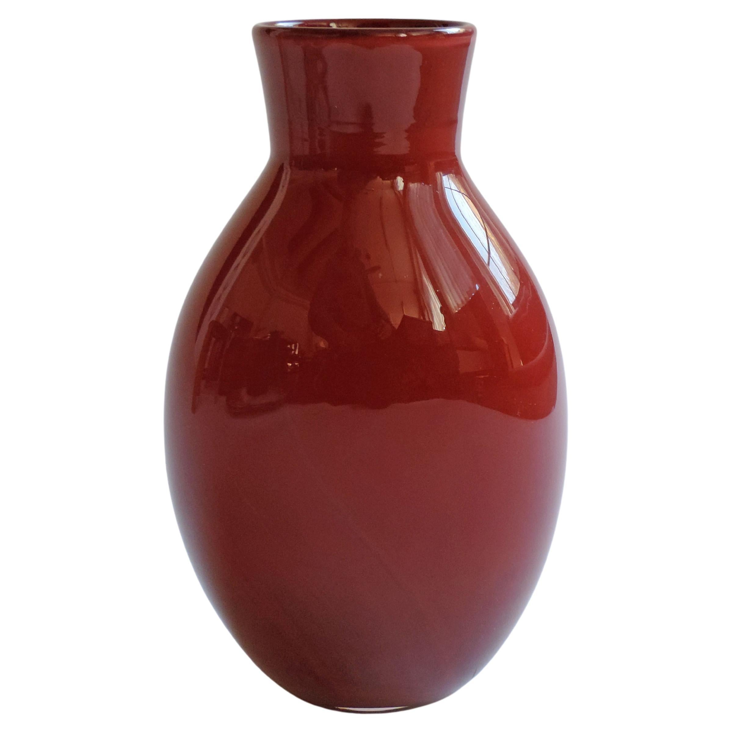 Ercole Barovier Corniola Glass Vase for Barovier & Toso, Italy 1952 For Sale