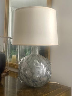 Ercole Barovier crepuscolo glass lamp pontil decor 1935 Murano mid century RARE