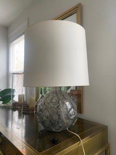 Ercole Barovier crepuscolo glass lamp pontil decor 1935 Murano mid century RARE