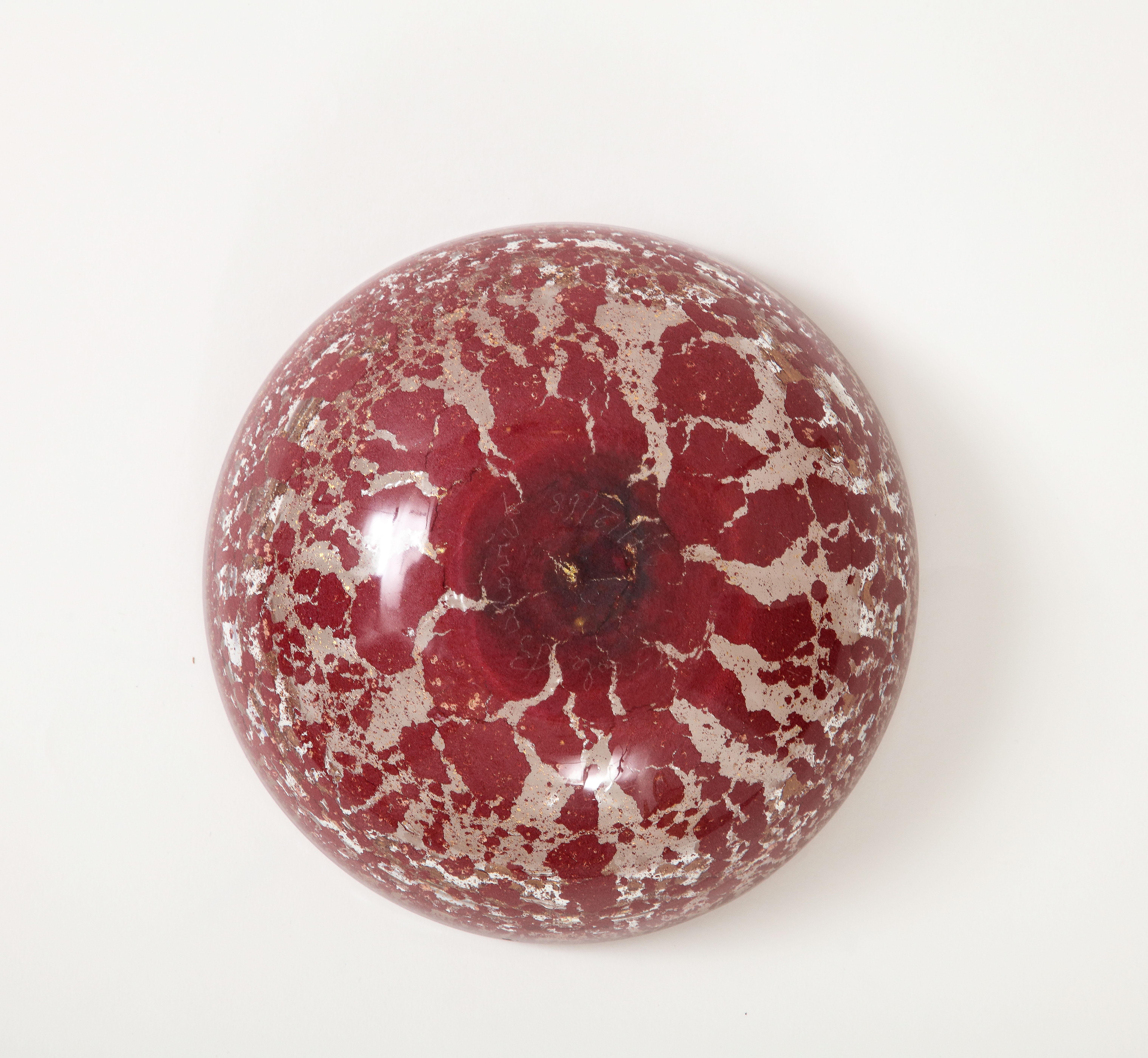 Blown Glass Ercole Barovier Early Porpora Glass Dish, Italy, 1968 For Sale