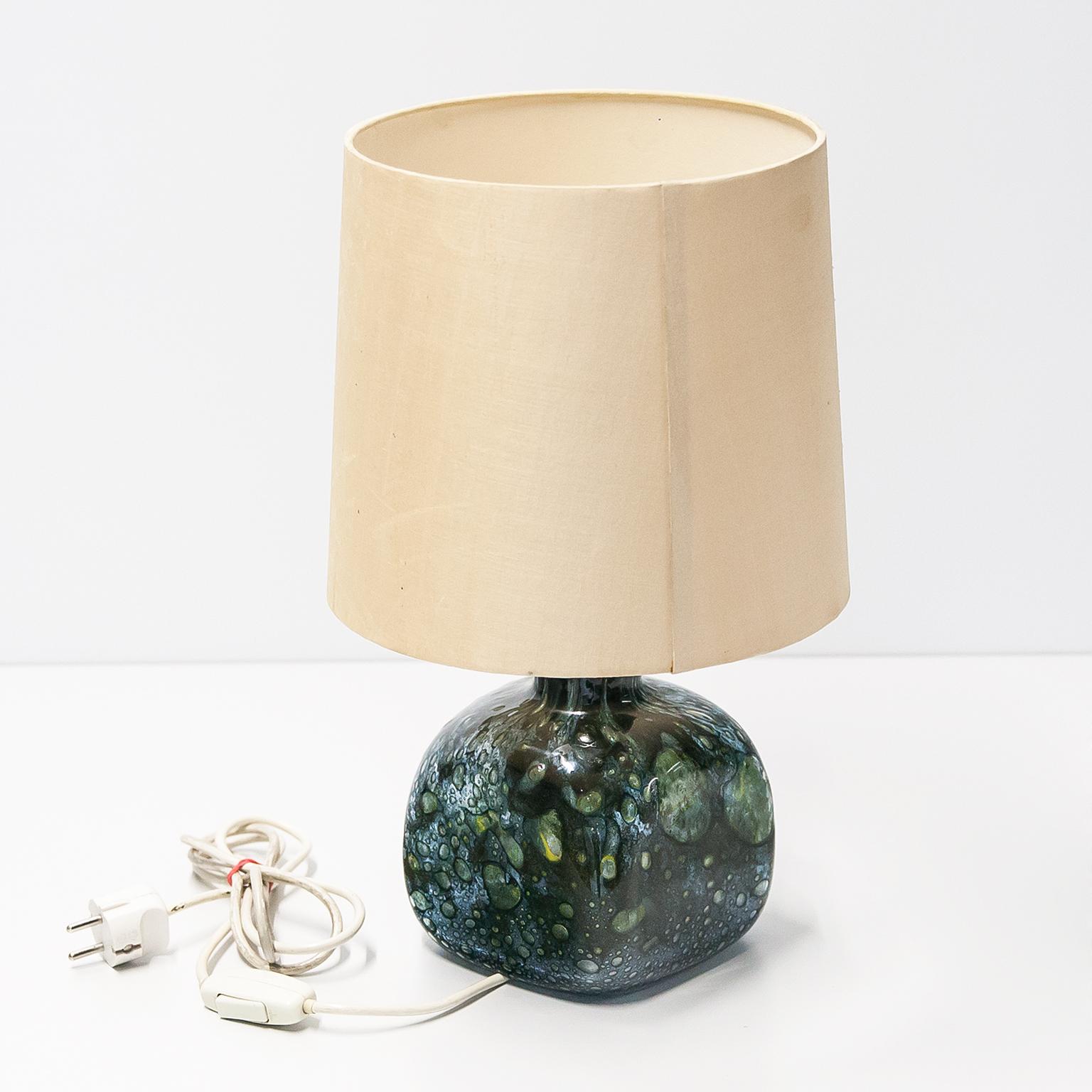 Ercole Barovier Lámpara de mesa Efeso Verde mediados del siglo XX en venta