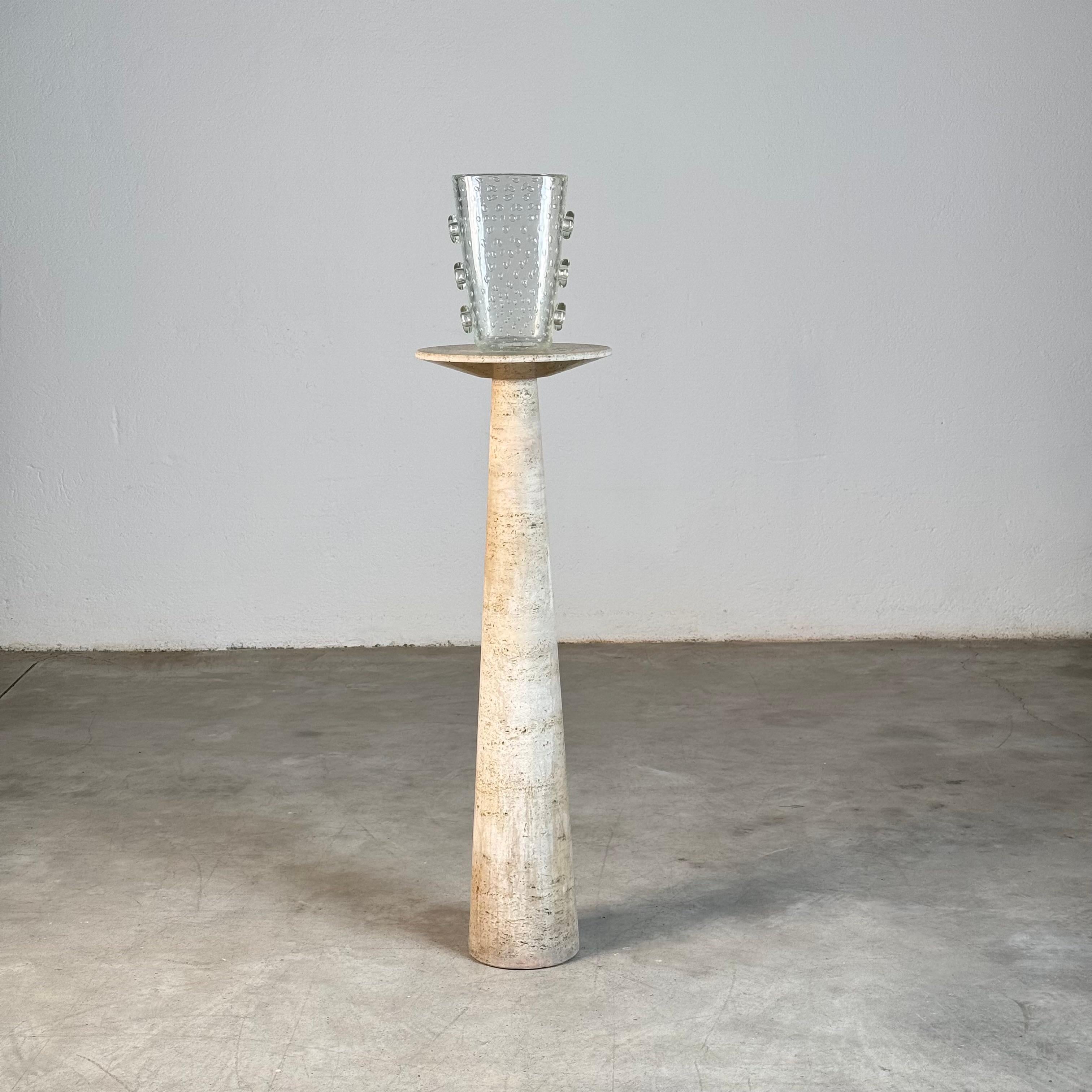 Italiano Ercole Barovier Eccezionale vaso in vetro Pulegoso con dischi applicati, anni '30 in vendita