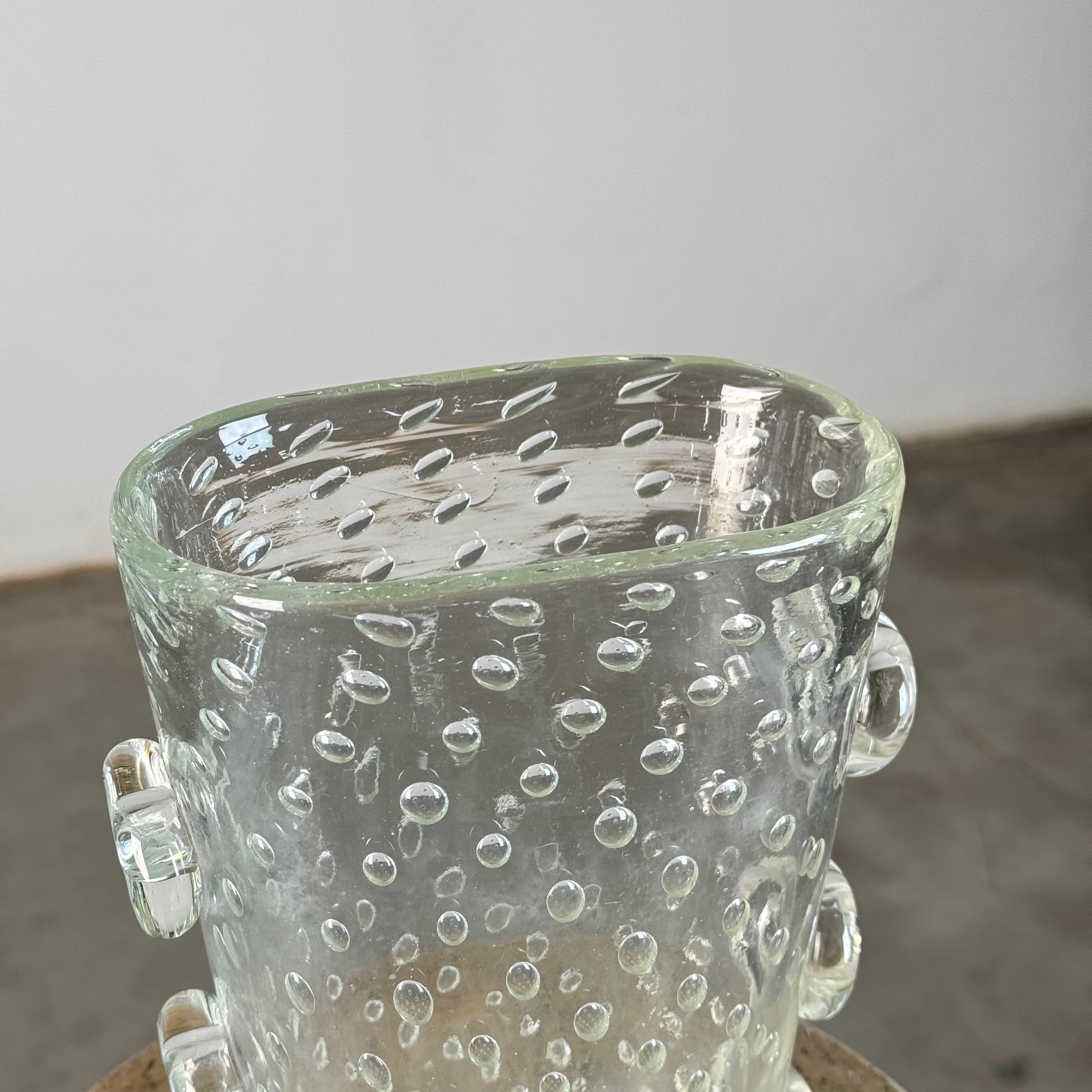 Ercole Barovier Eccezionale vaso in vetro Pulegoso con dischi applicati, anni '30 in vendita 1