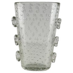 Ercole Barovier Eccezionale vaso in vetro Pulegoso con dischi applicati, anni '30